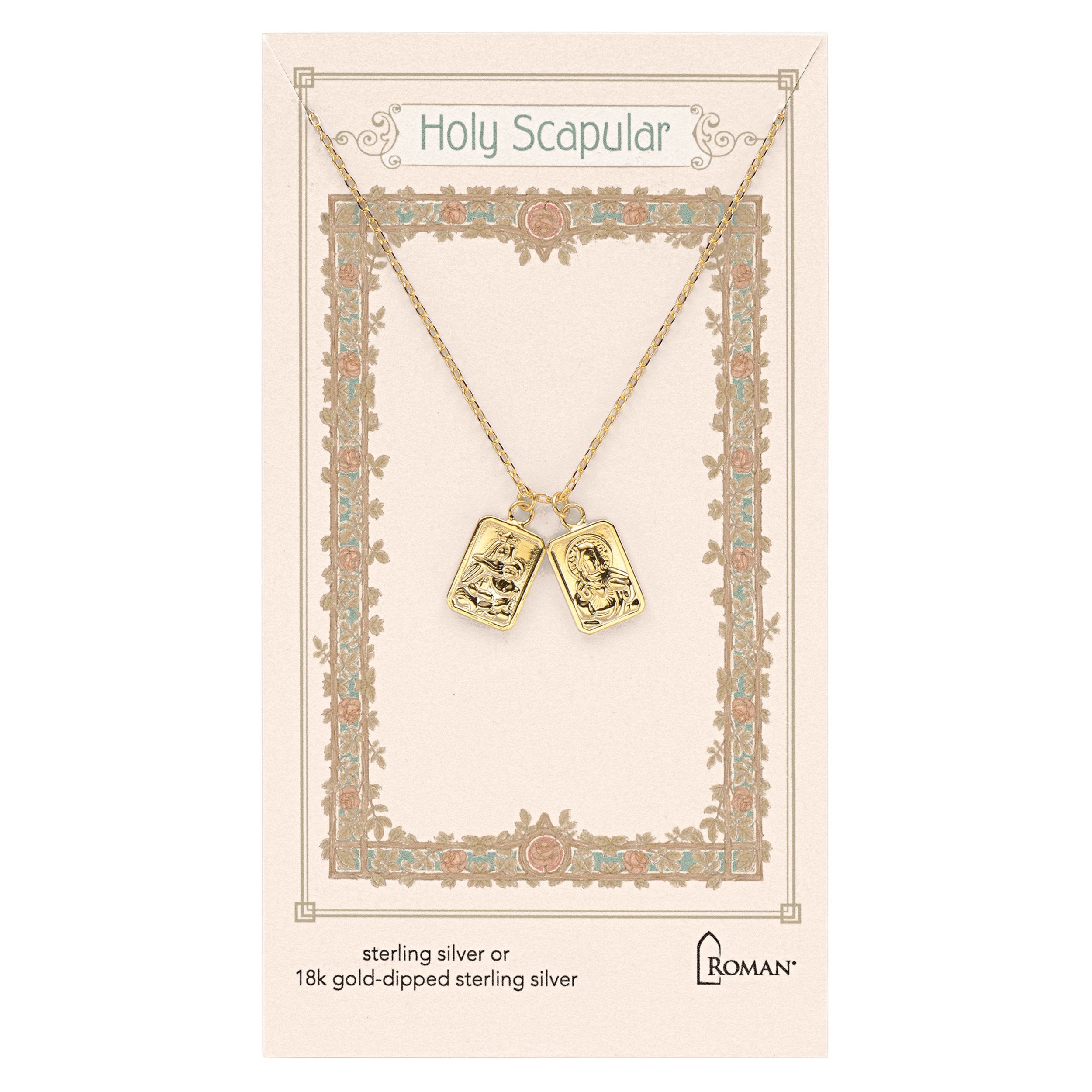 Holy Scapular Double Pendant Necklace