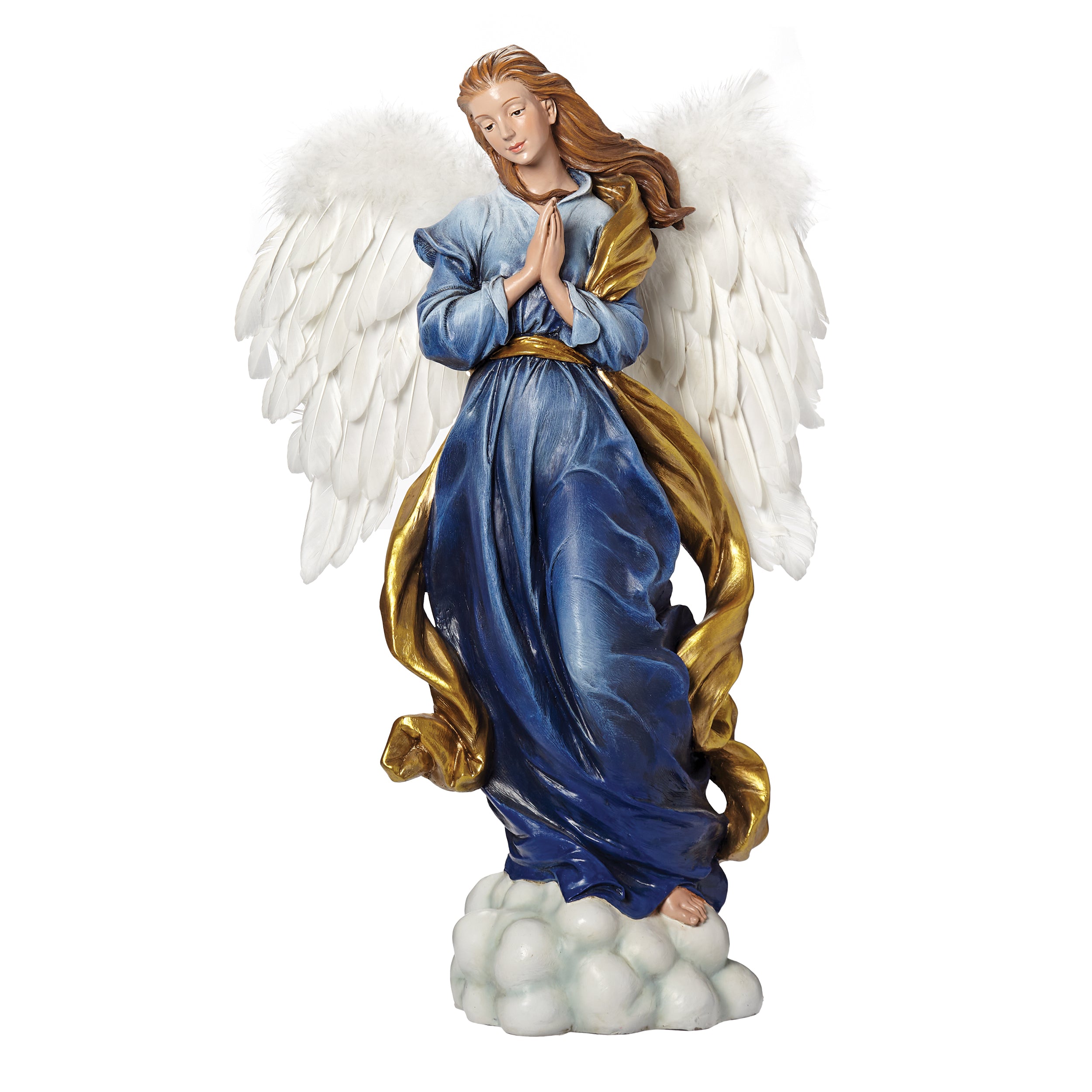 Joseph's Studio Angel in Blue Dress with Feathered Wings Nativity Figure