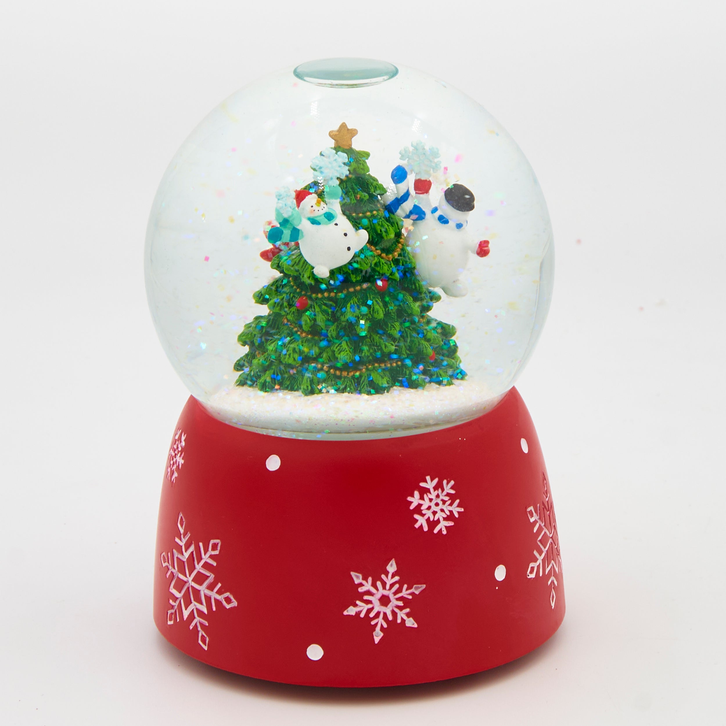 Glitterdome Musical Snowmen Rotating Tree  – "Deck the Halls" Tune