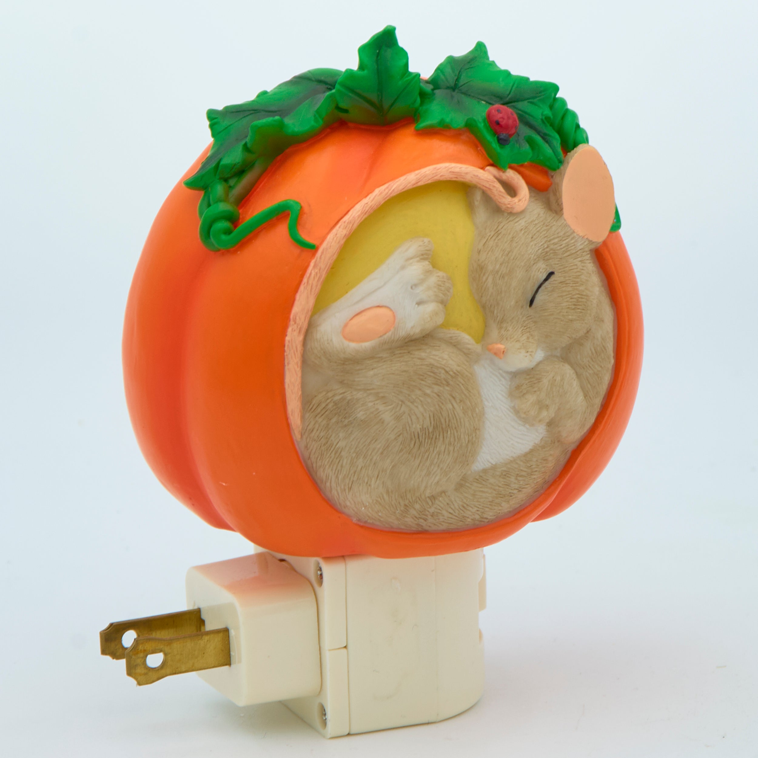 Charming Tails Mouse in Pumpkin Night-Light