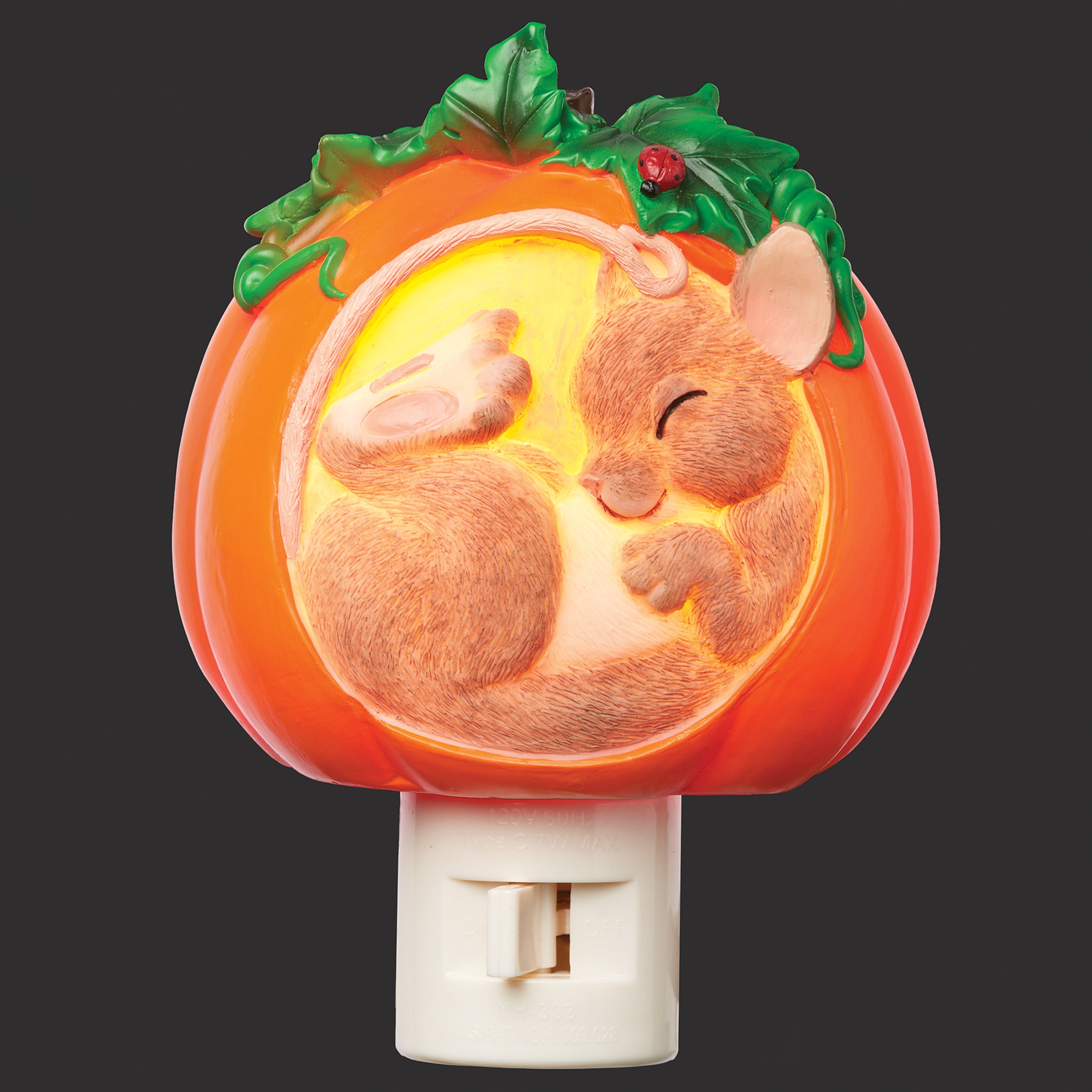 Charming Tails Mouse in Pumpkin Night-Light