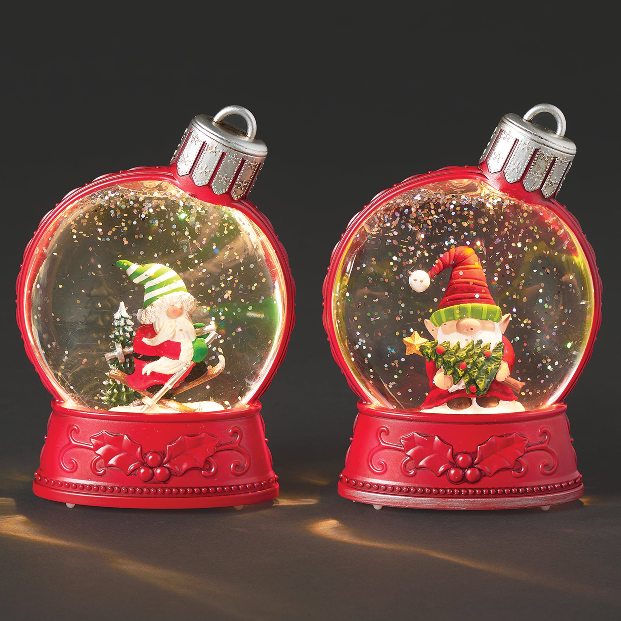 Lighted Gnome Ornament 2A – Shimmering Merry Lites
