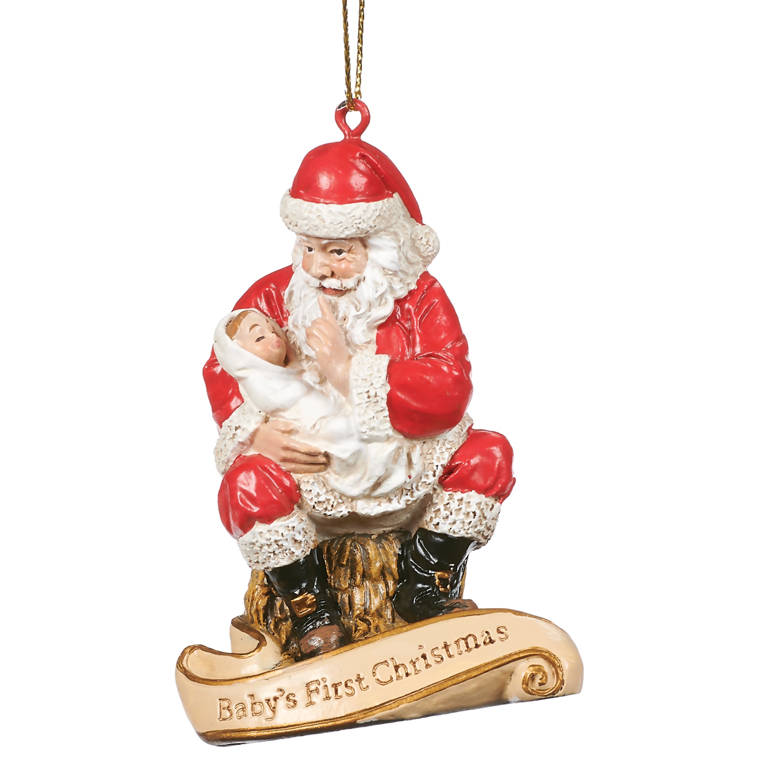 Santa with Baby "Baby’s First Christmas" Ornament