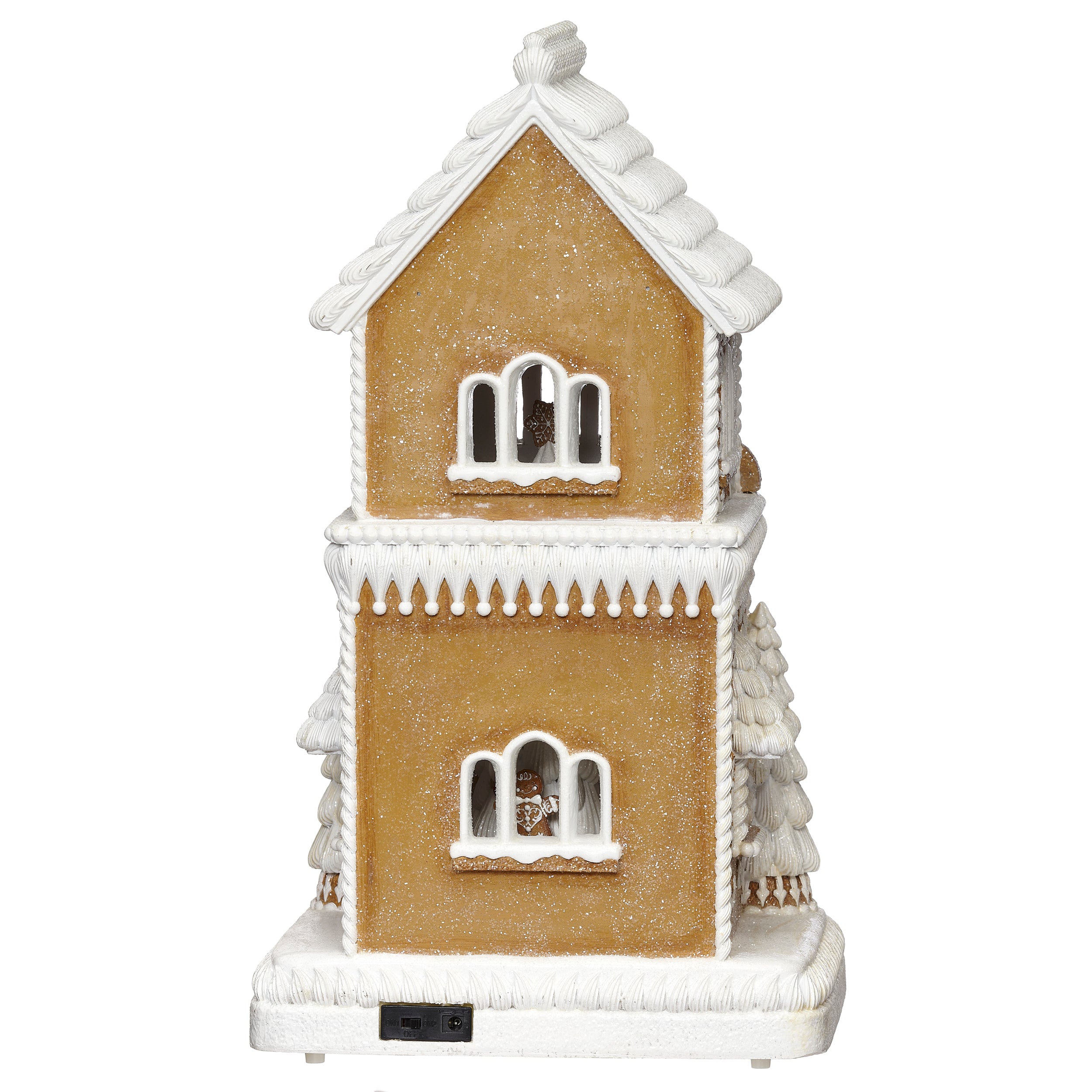 Lighted Musical Gingerbread House with Rotating Christmas Tree