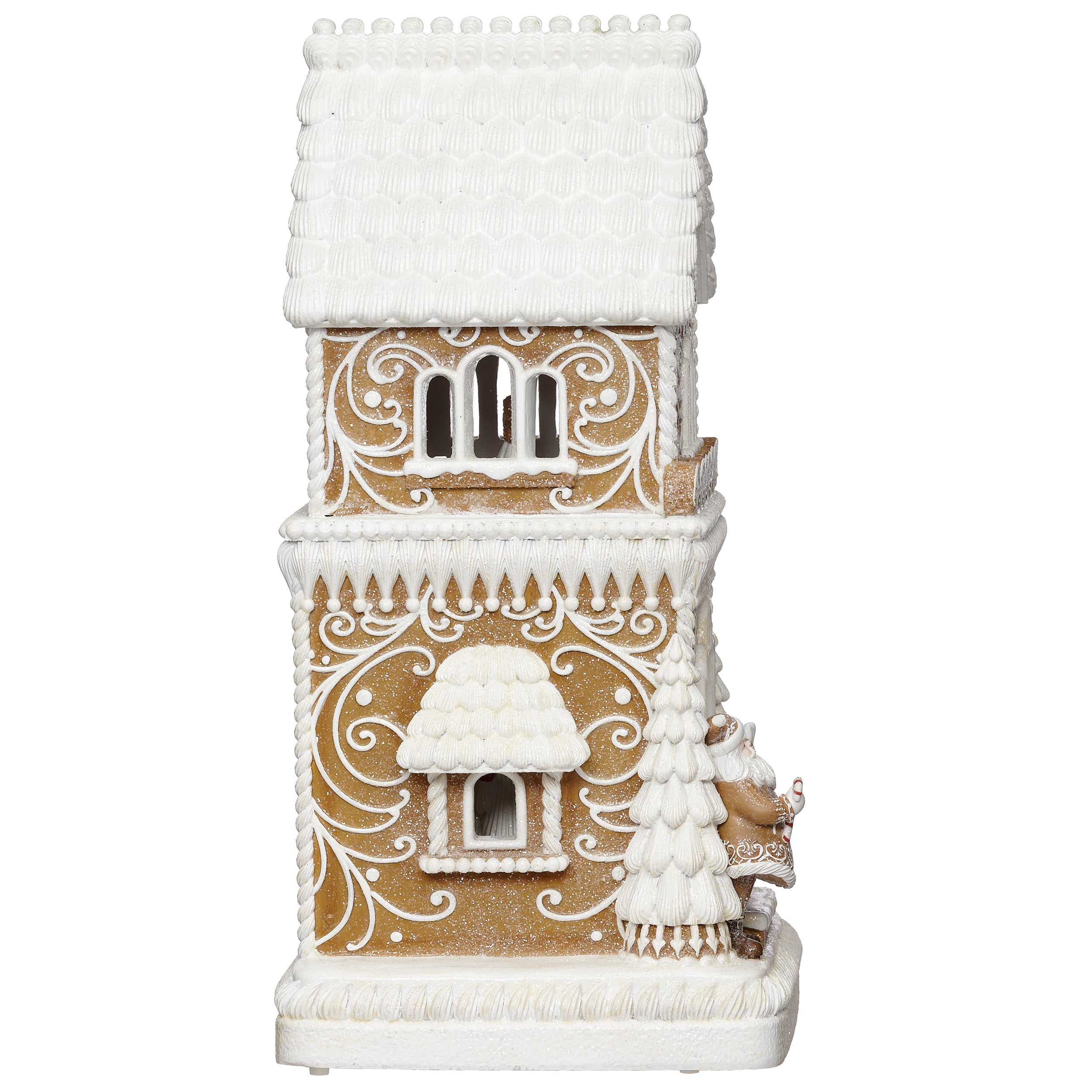 Lighted Musical Gingerbread House with Rotating Christmas Tree