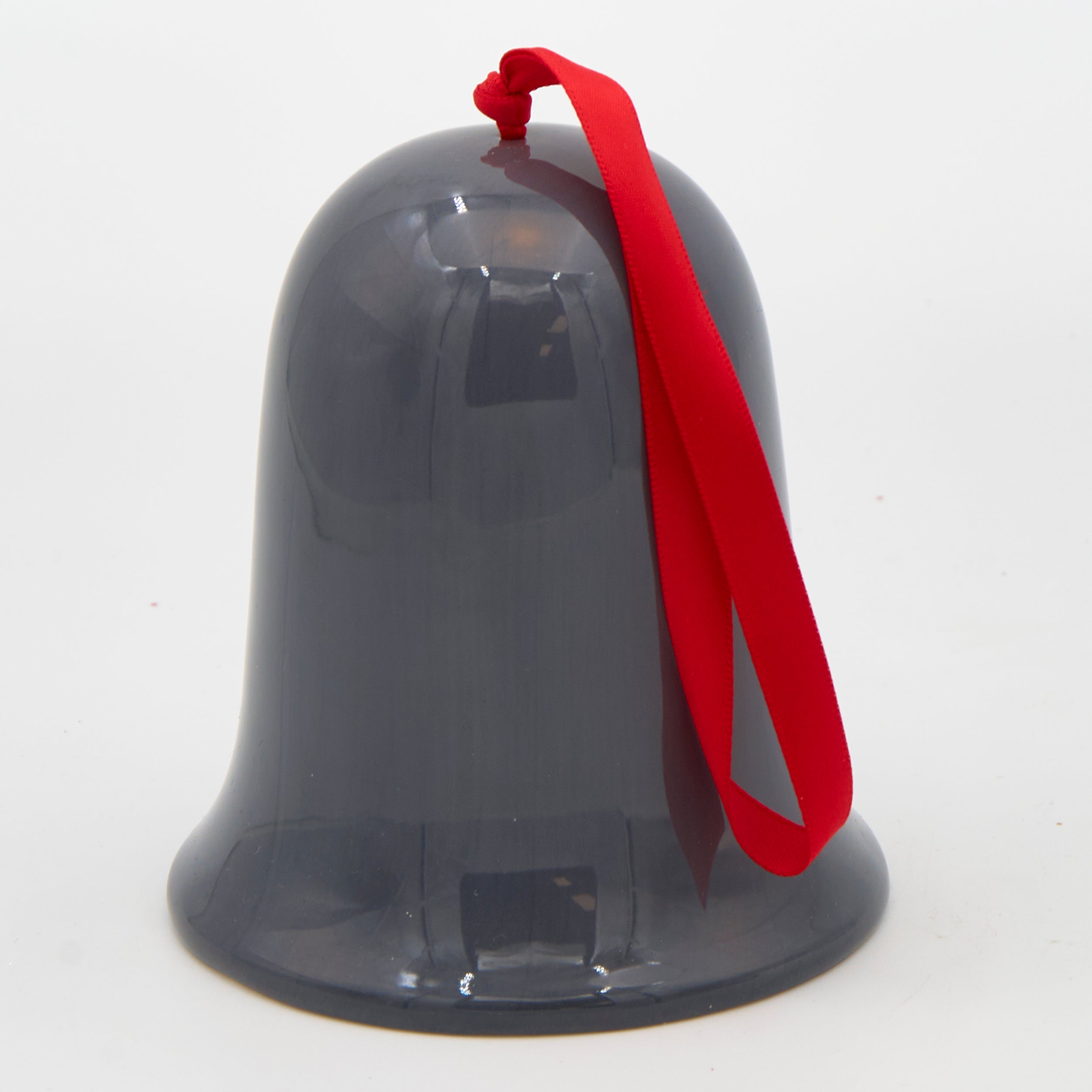 Charcoal Bell with Cardinals Ornament