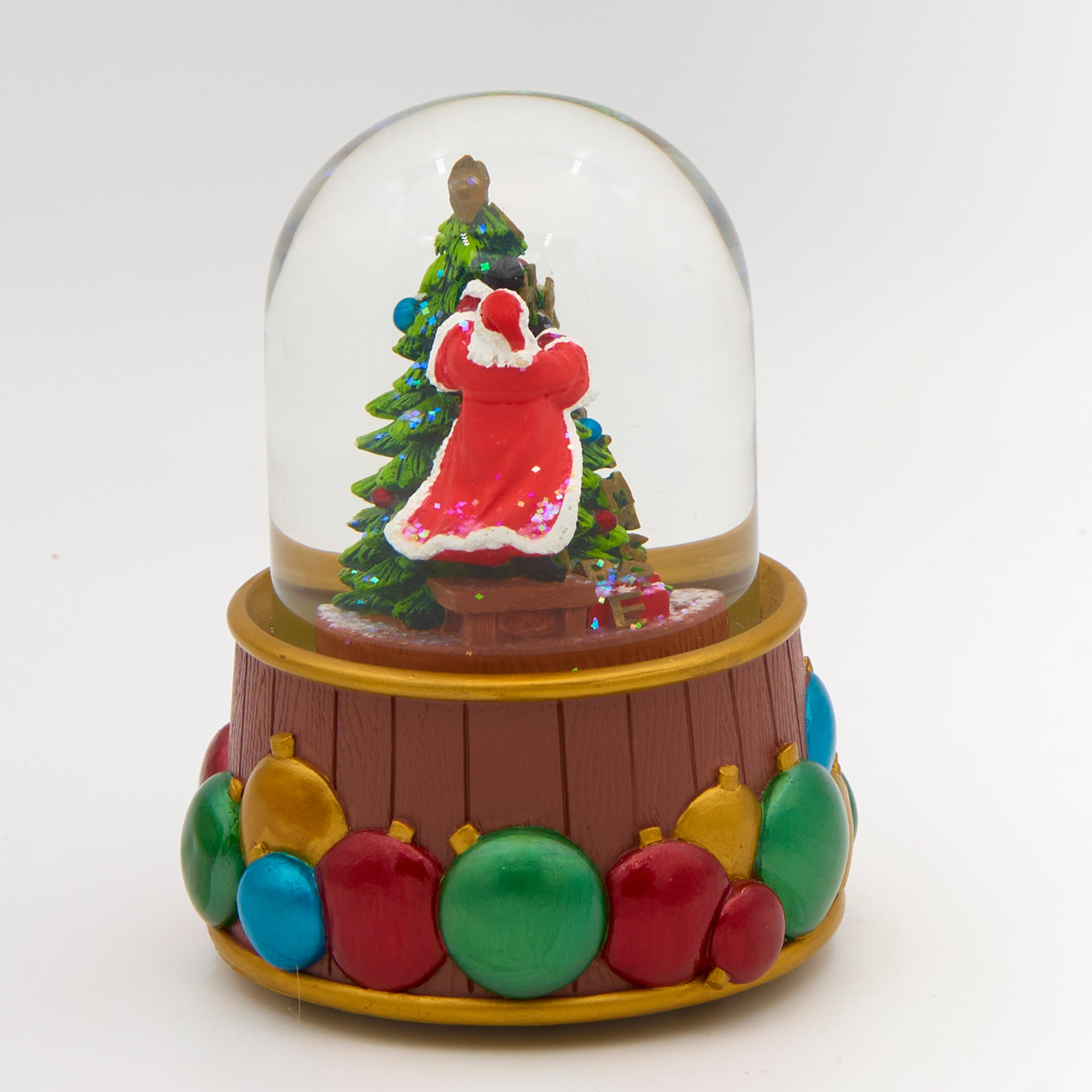 Glitterdome Musical Santa Decorating Tree – "We Wish You a Merry Christmas" Tune