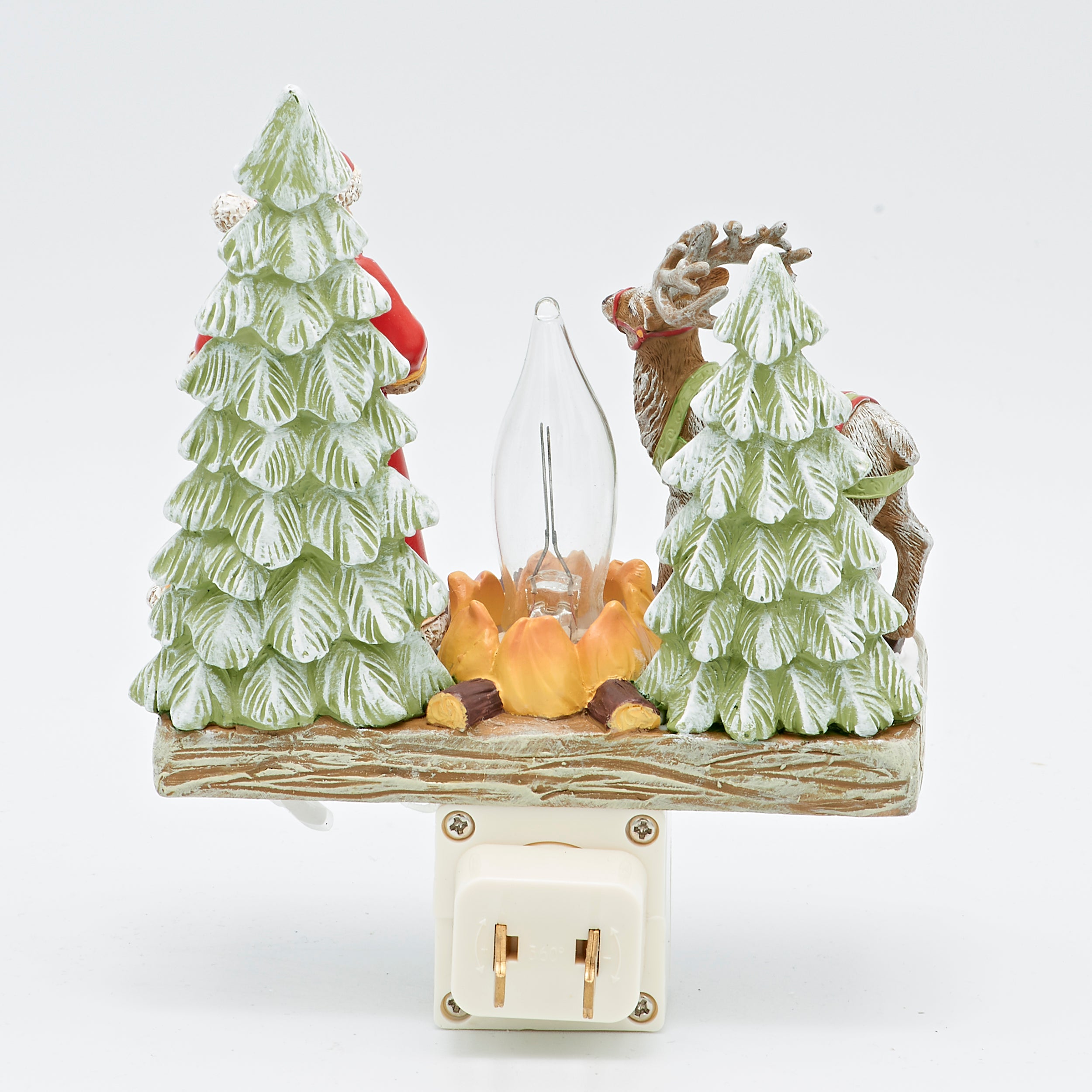 Roman Lights Flickering Flame Santa & Reindeer Night-Light