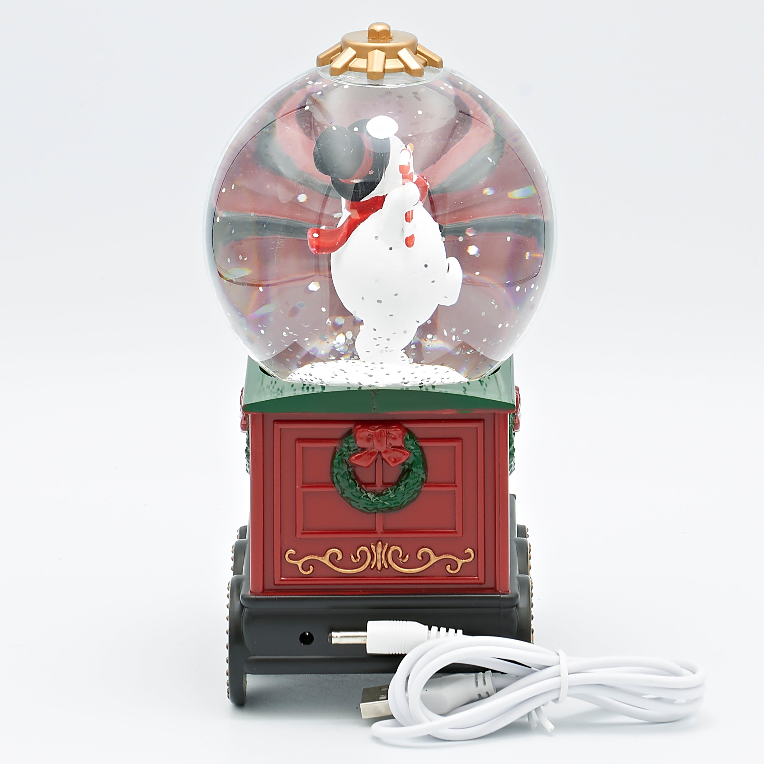Confetti Lites Lighted Swirl Rotating Snowman on Train