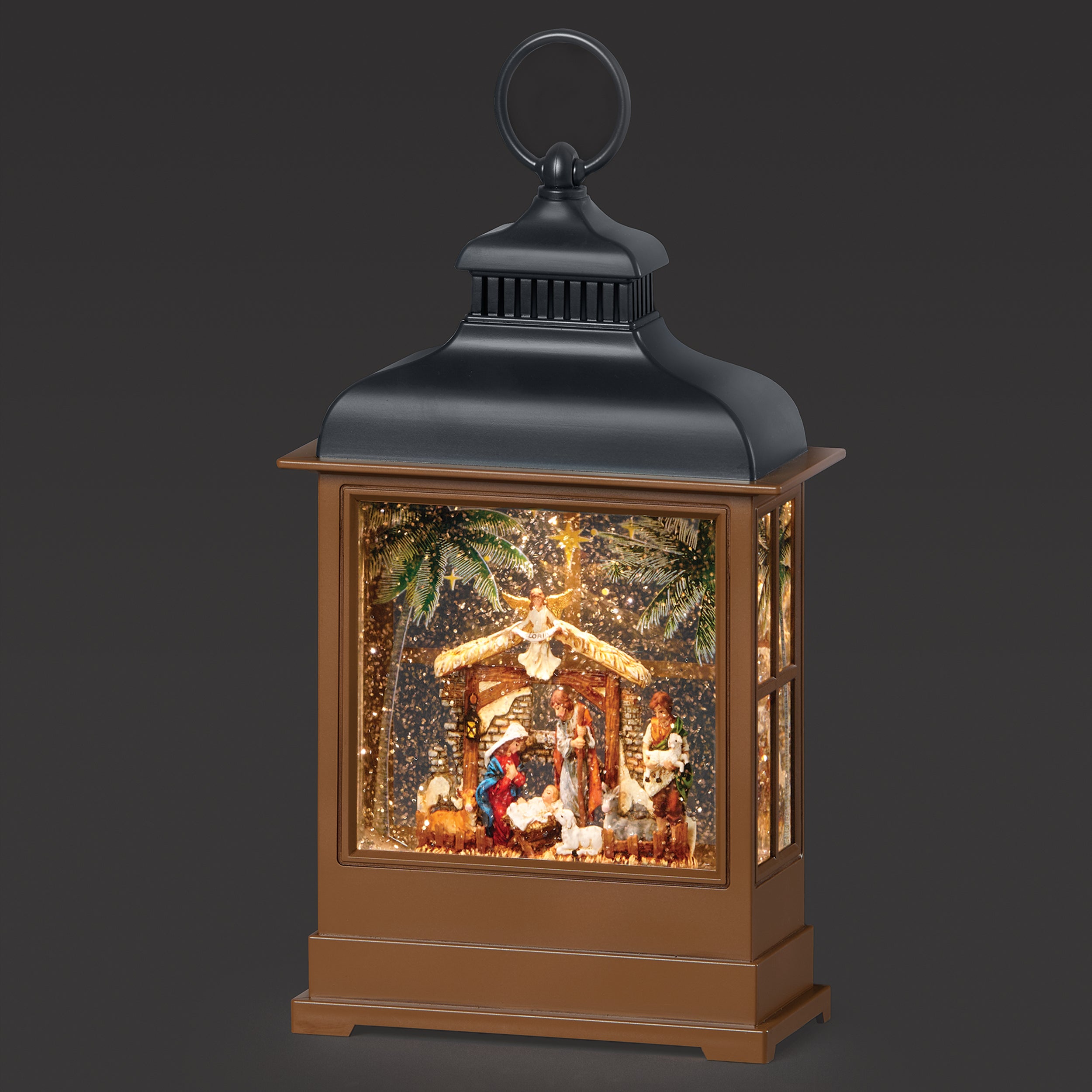 Confetti Lites Lighted Swirl Nativity Lantern
