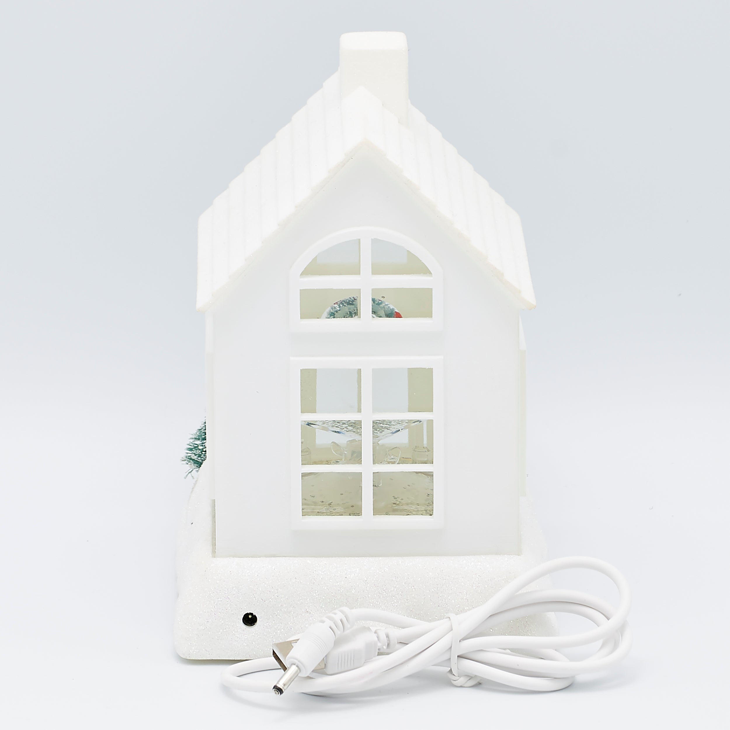 Confetti Lites Lighted Swirl White House with Trees & Wreath