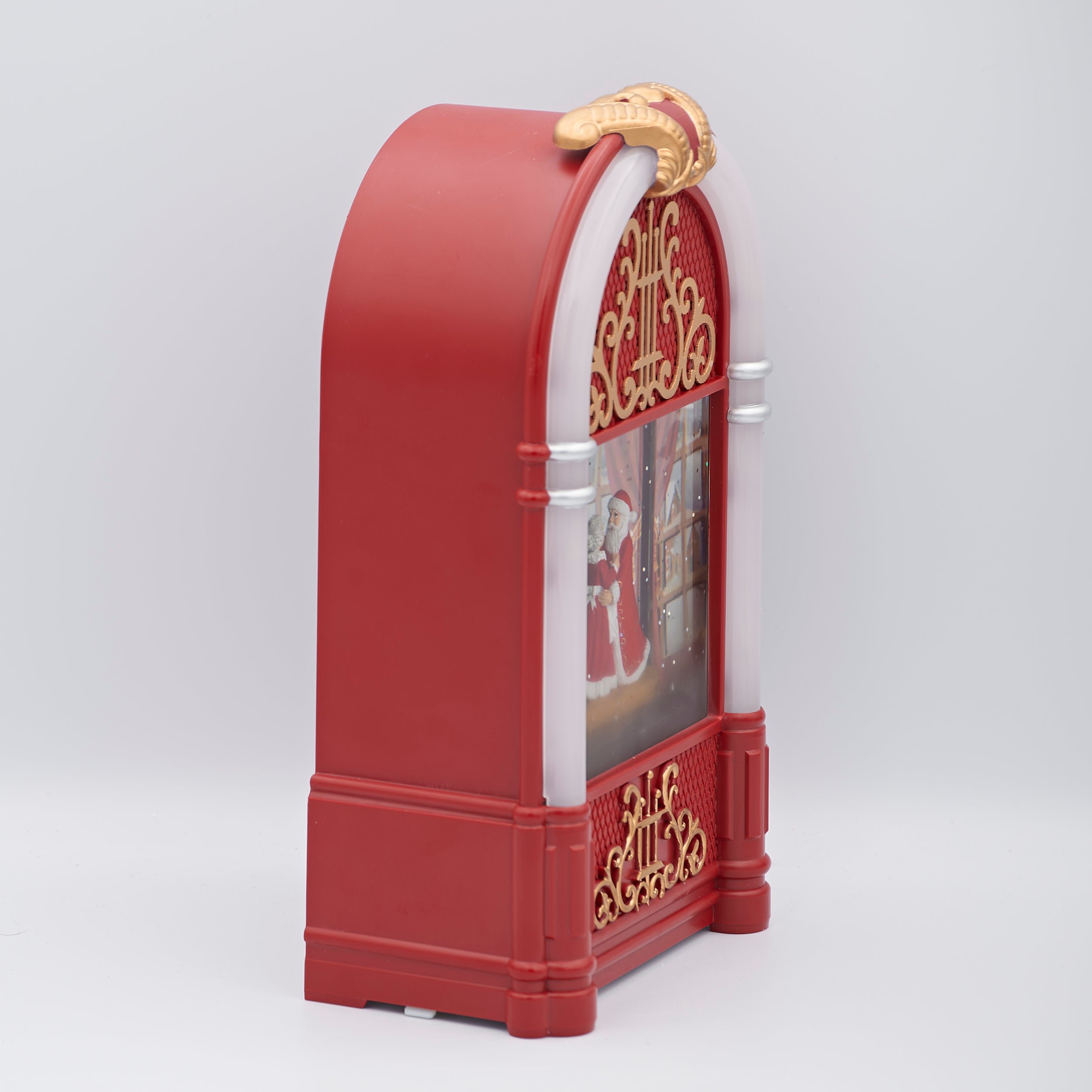 Confetti Lites Lighted Musical Swirl Jukebox with Dancing Santa & Mrs. Claus