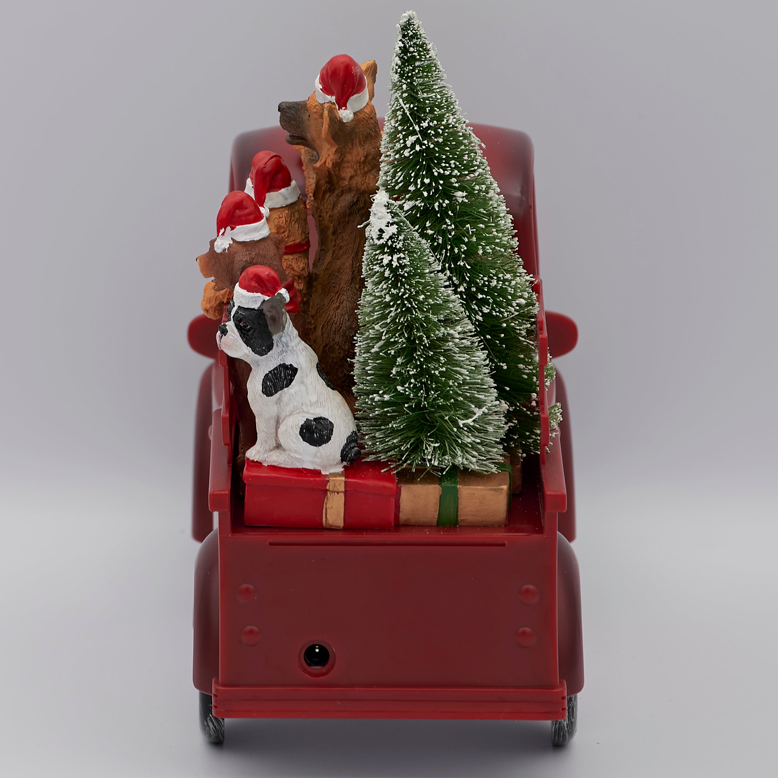 Confetti Lites Lighted Swirl Vintage Truck with Santa & Festive Pups