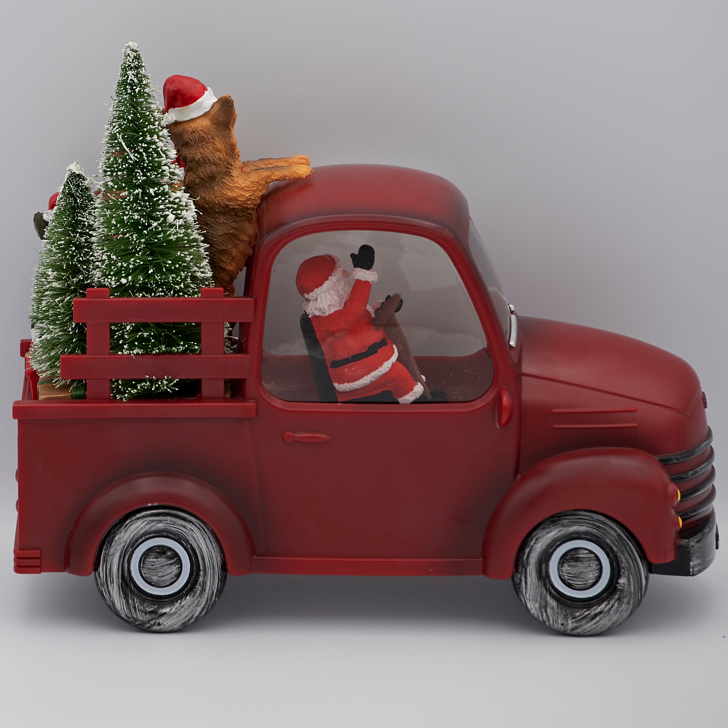 Confetti Lites Lighted Swirl Vintage Truck with Santa & Festive Pups