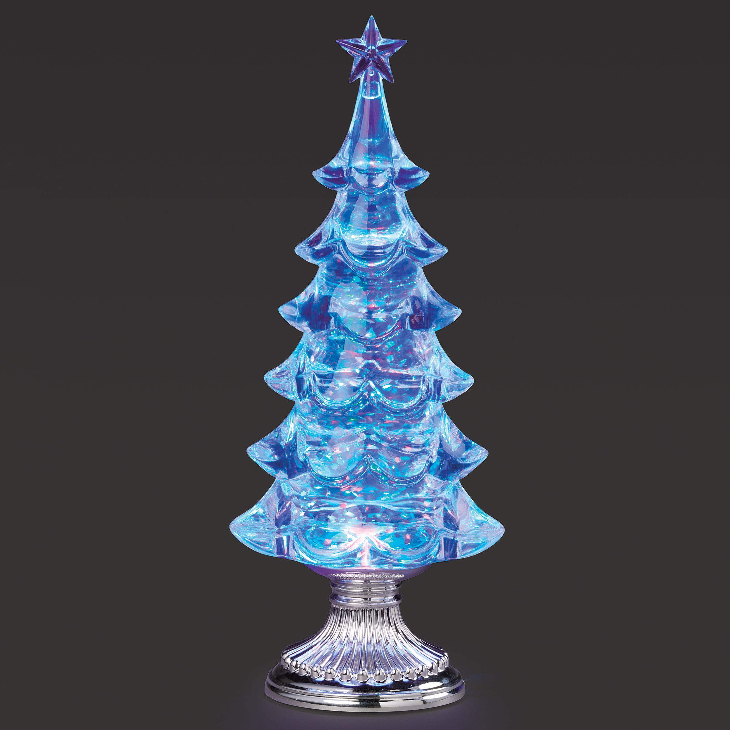 Confetti Lites Lighted Swirl 6 Tier Tree with Large Glitter