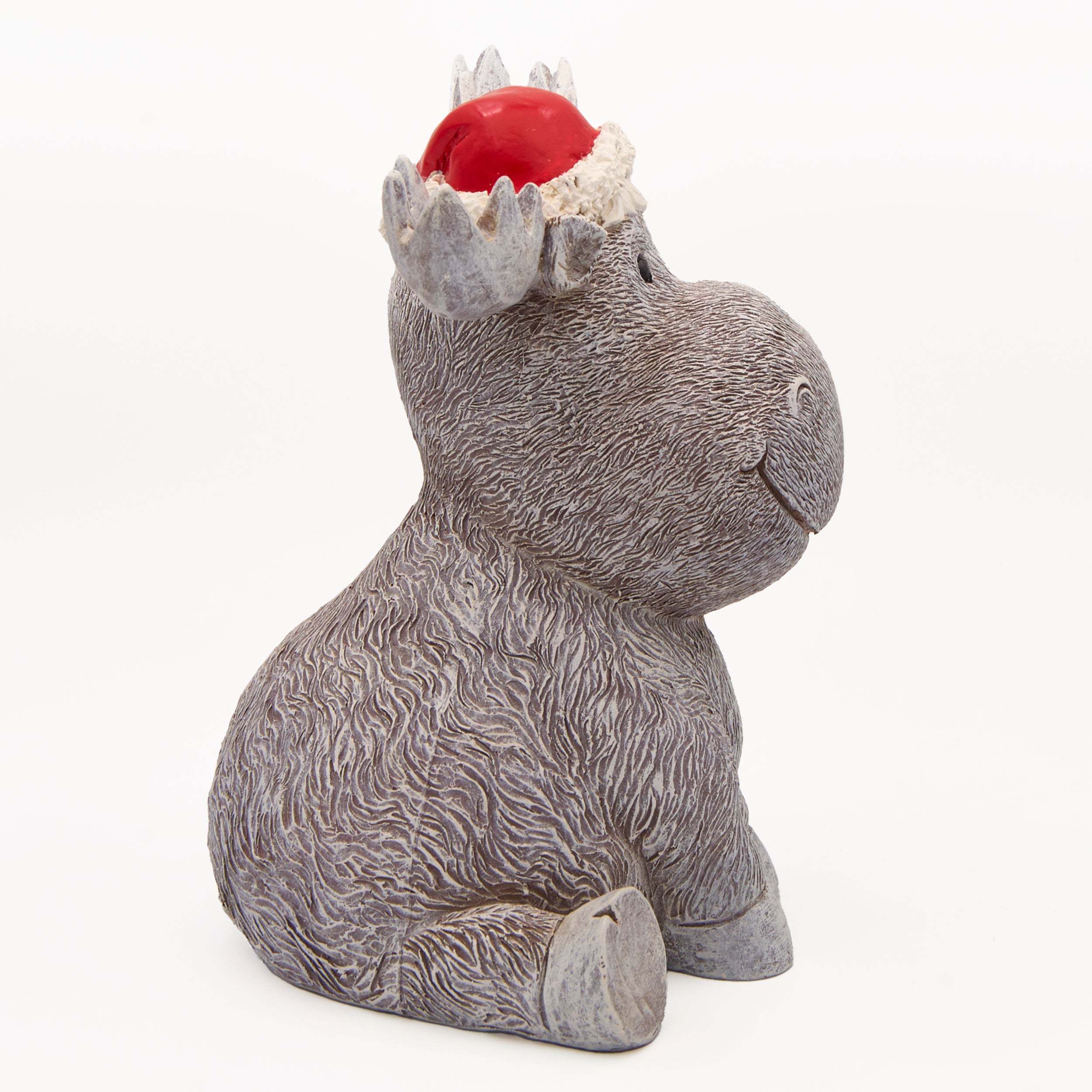 Pudgy Pals Christmas Moose Garden Statue