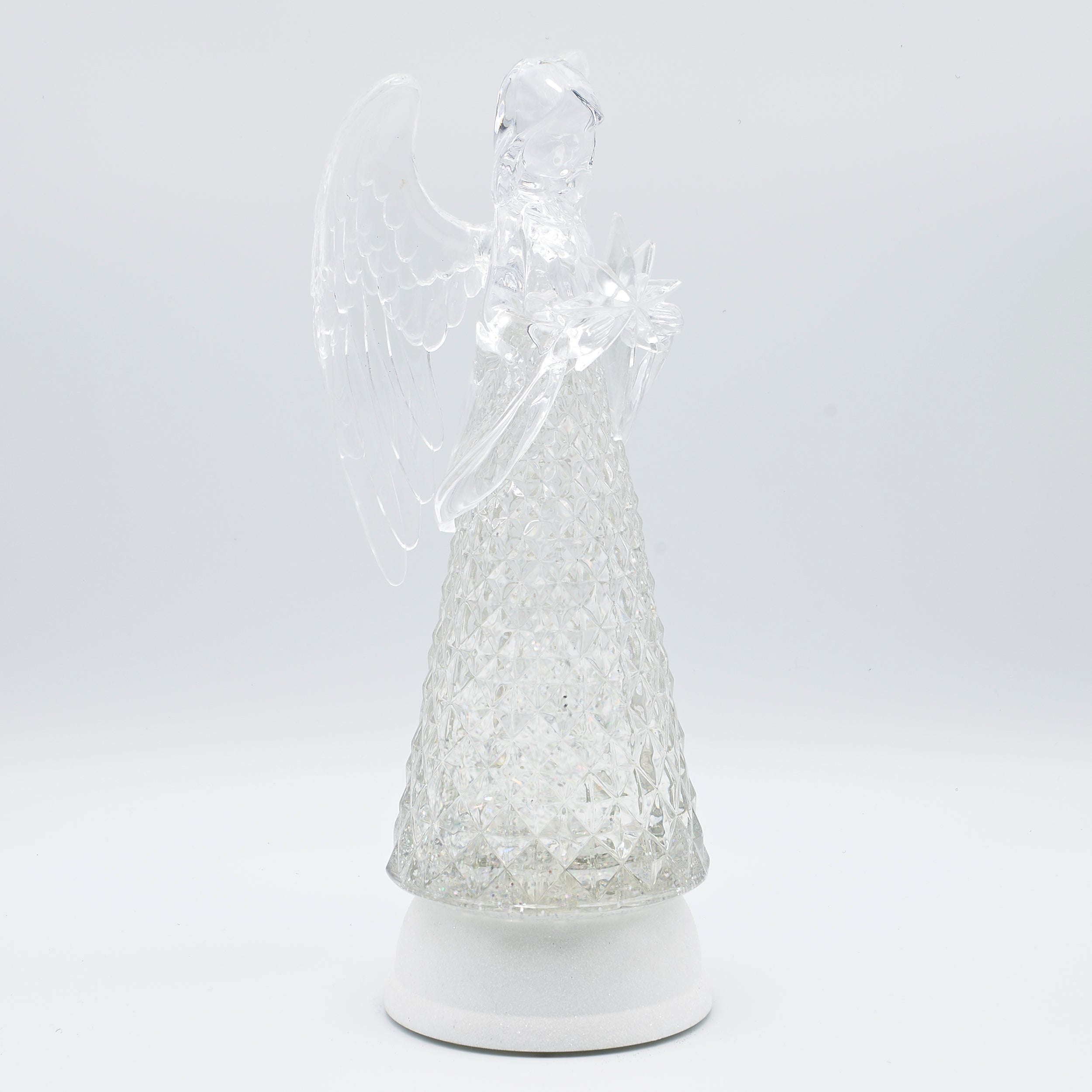 Confetti Lites Lighted Swirl Clear Angel