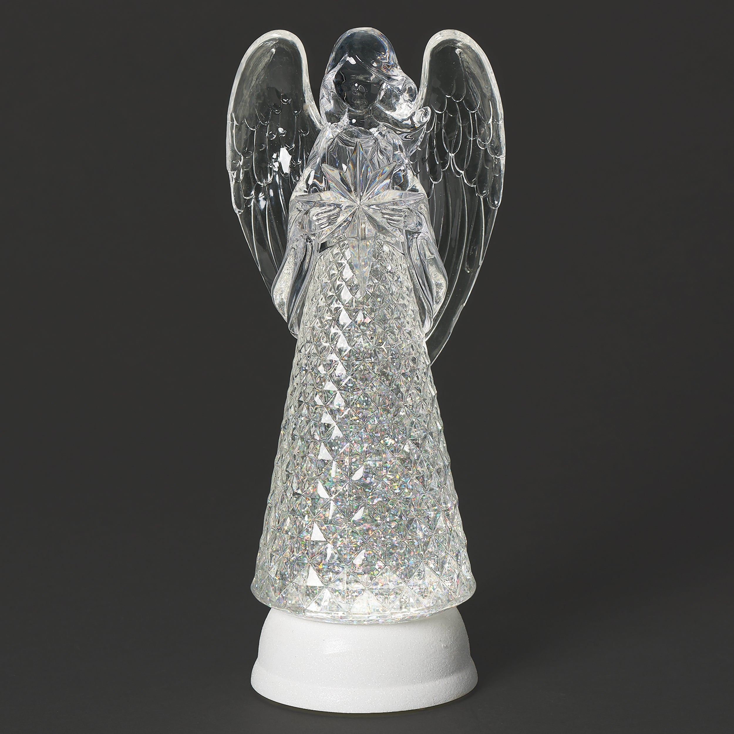 Confetti Lites Lighted Swirl Clear Angel