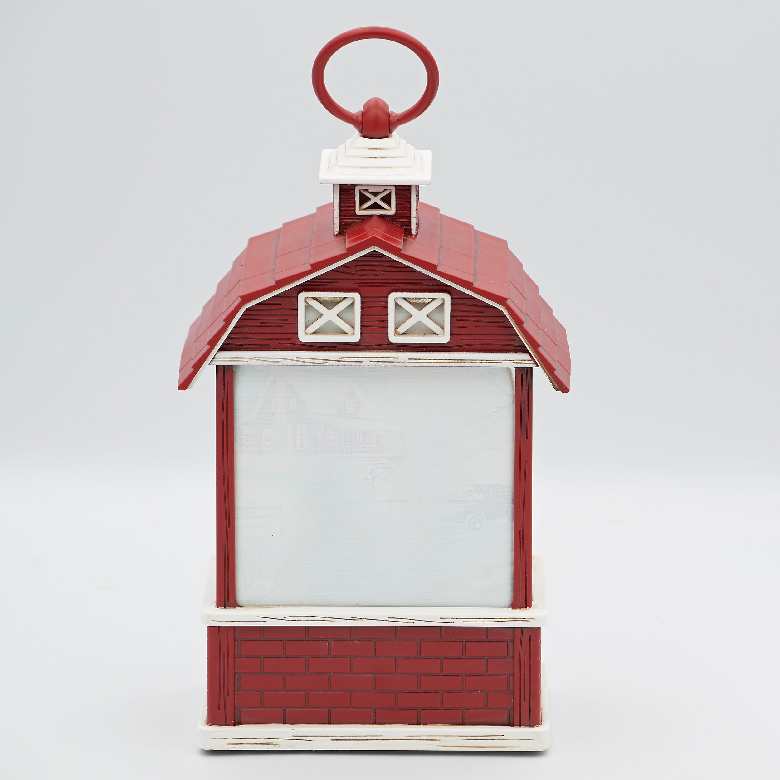 Confetti Lites Lighted Swirl Barn with Fence & Cardinals