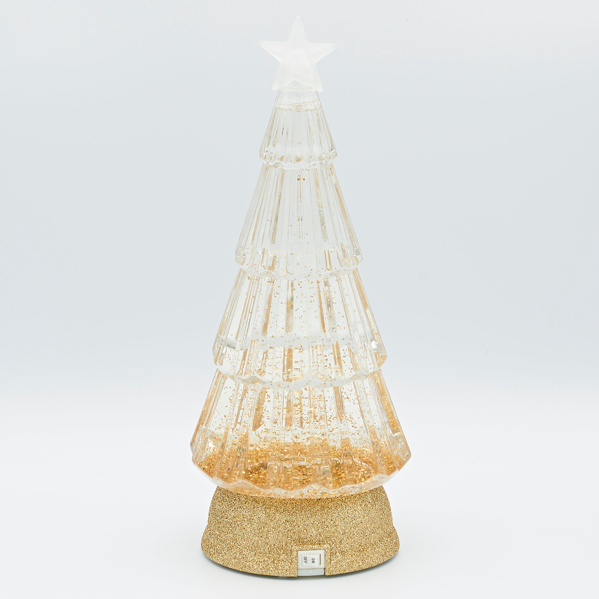 Confetti Lites Lighted Swirl Tree with Gold Glitter