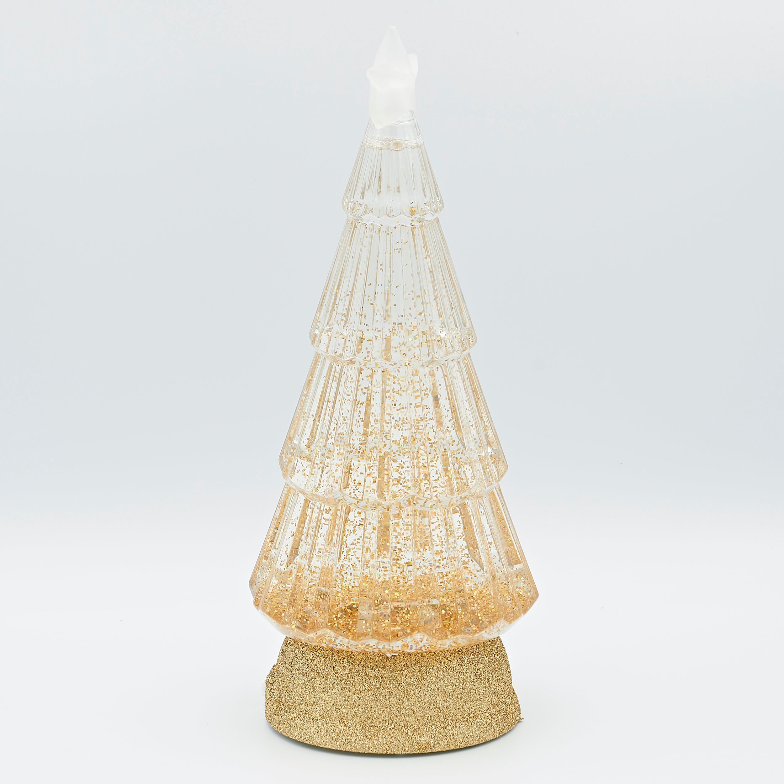 Confetti Lites Lighted Swirl Tree with Gold Glitter