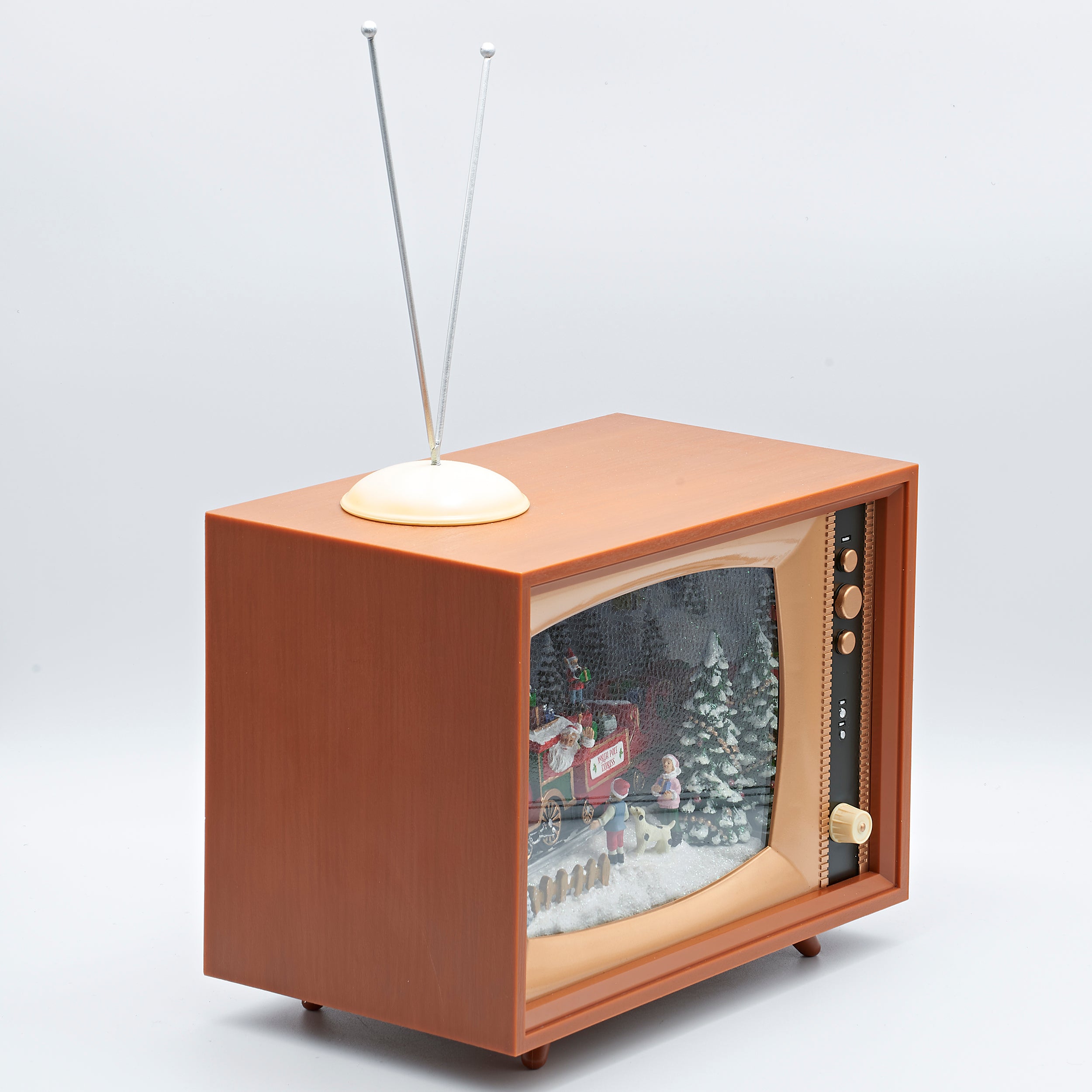 Amusements Lighted Musical North Pole Express TV with Train Scene