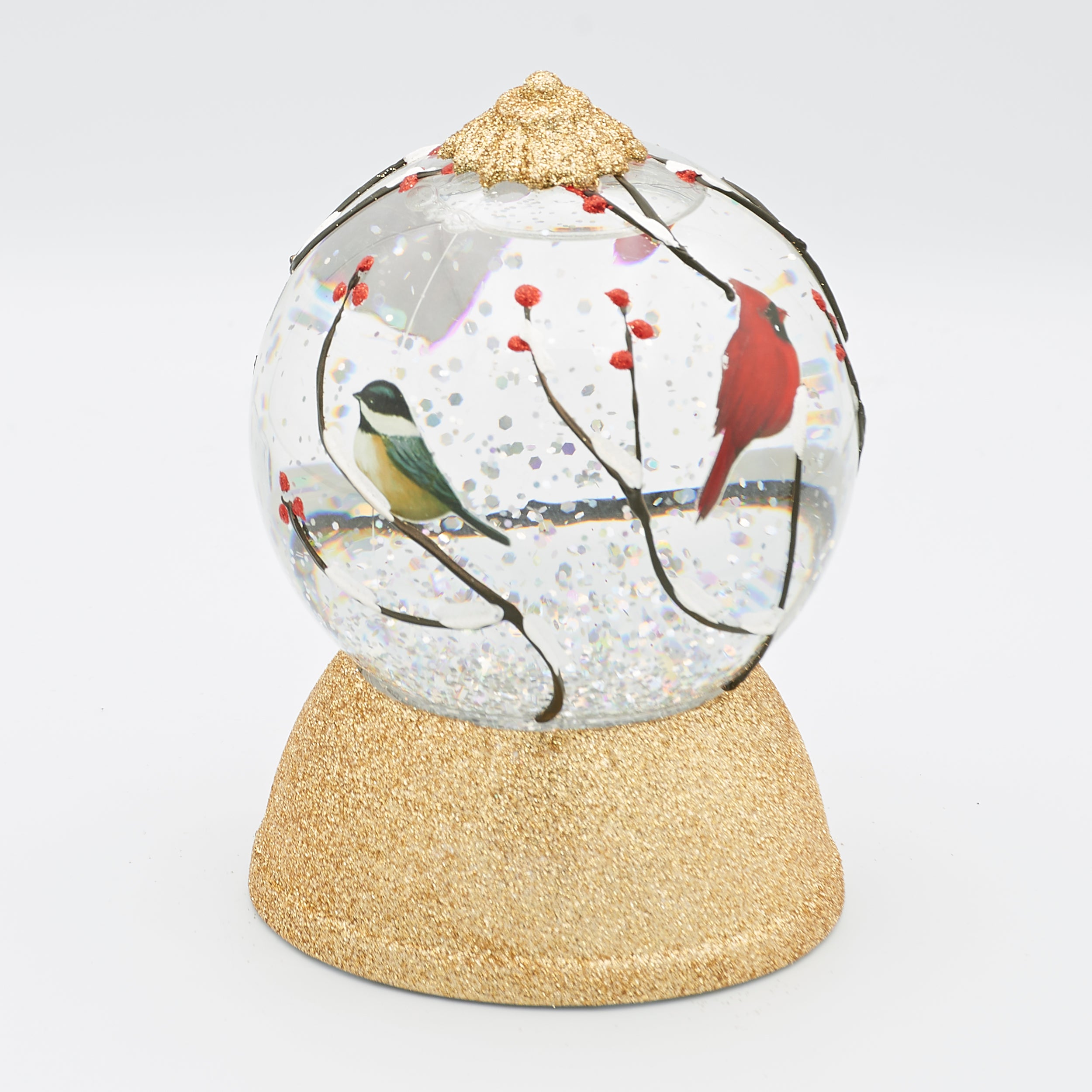 Confetti Lites Lighted Swirl Cardinal & Chickadee Print