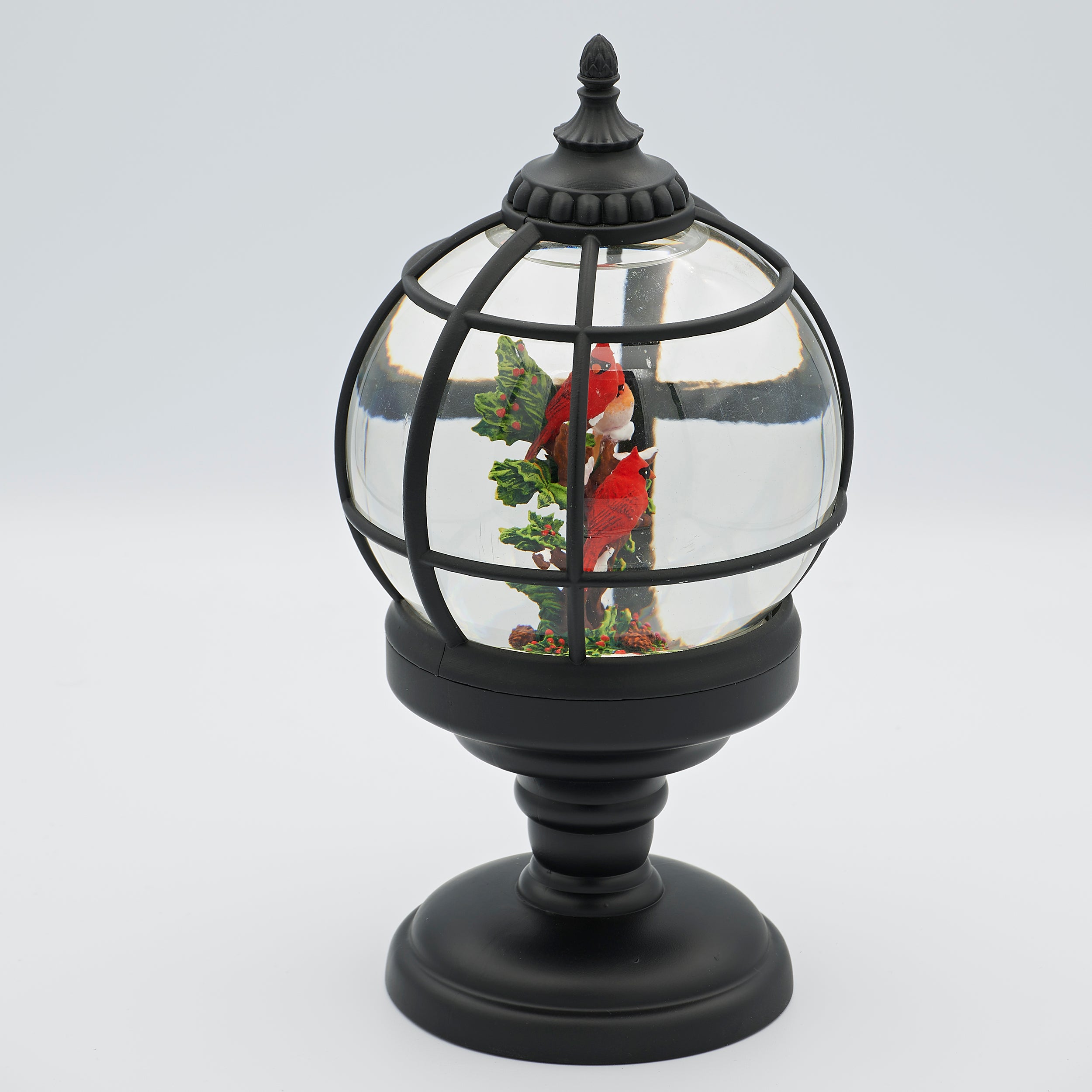 Confetti Lites Lighted Swirl Sphere with Cardinals on a Branch - Thumbnail 3