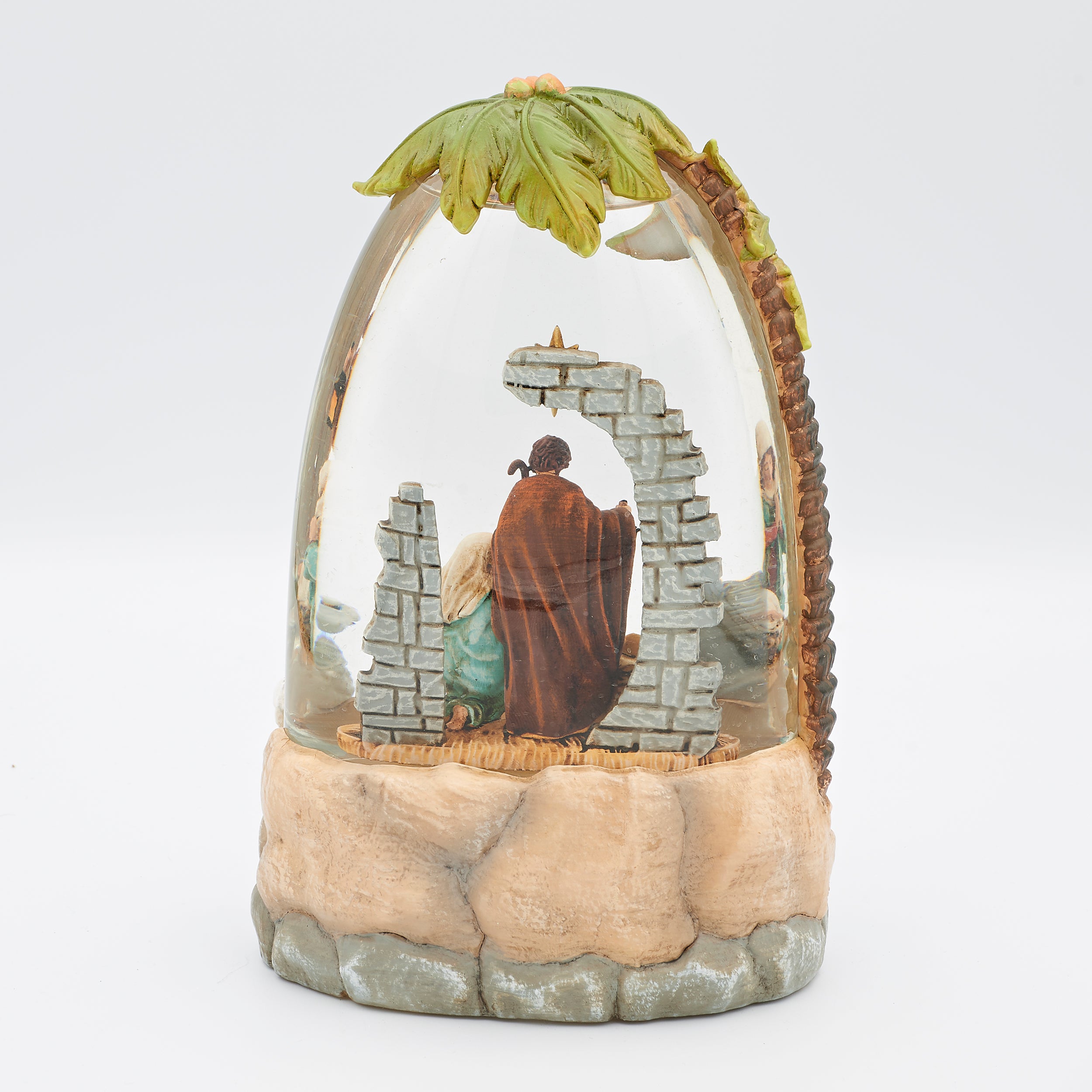 Confetti Lites Lighted Swirl Palm Tree with Holy Family