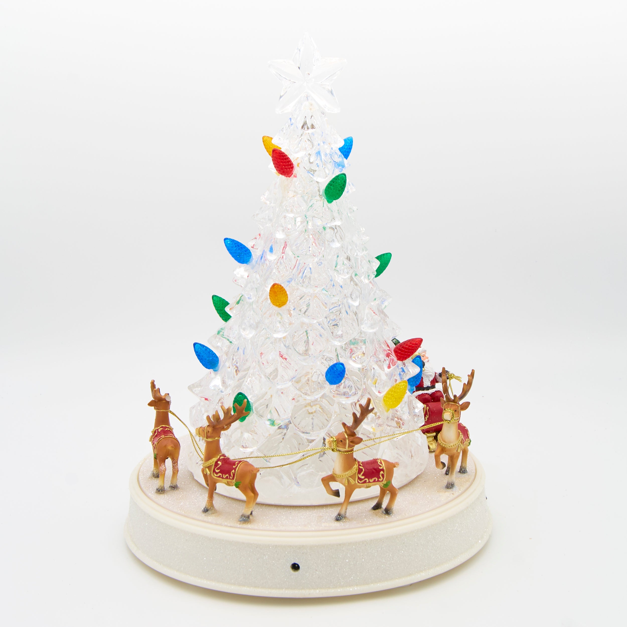 Lighted Musical Tree with Santa & Reindeer