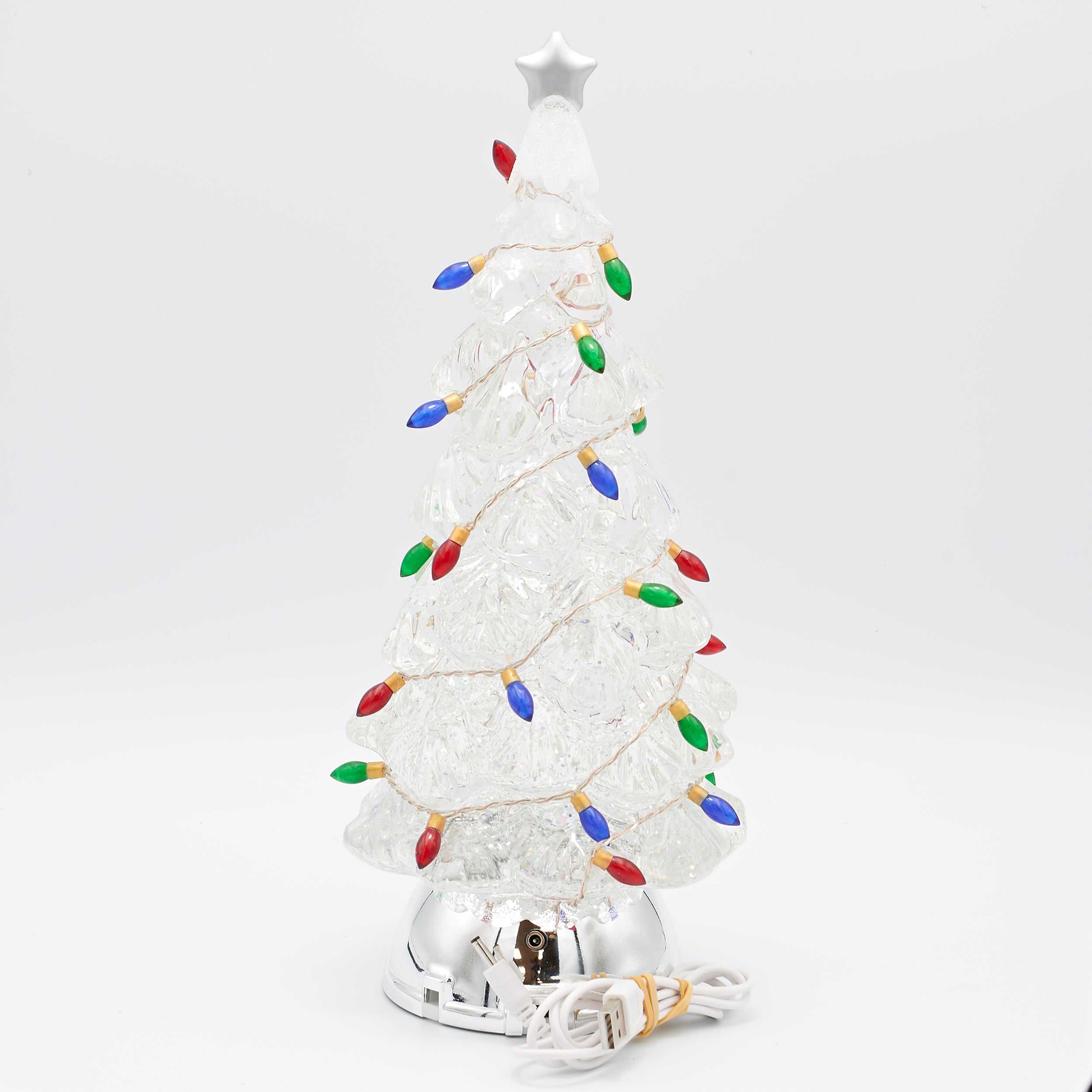 Confetti Lites Lighted Swirl Tree with Multi Colored Bulbs