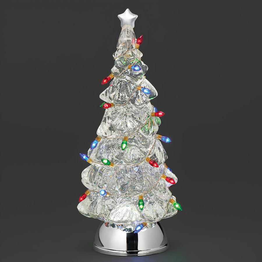 Confetti Lites Lighted Swirl Tree with Multi Colored Bulbs