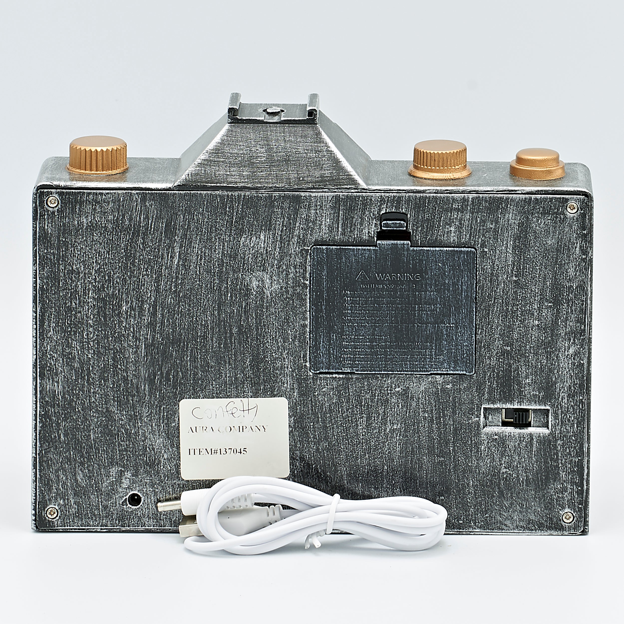 Confetti Lites Lighted Swirl Camera with Snow Village Scene