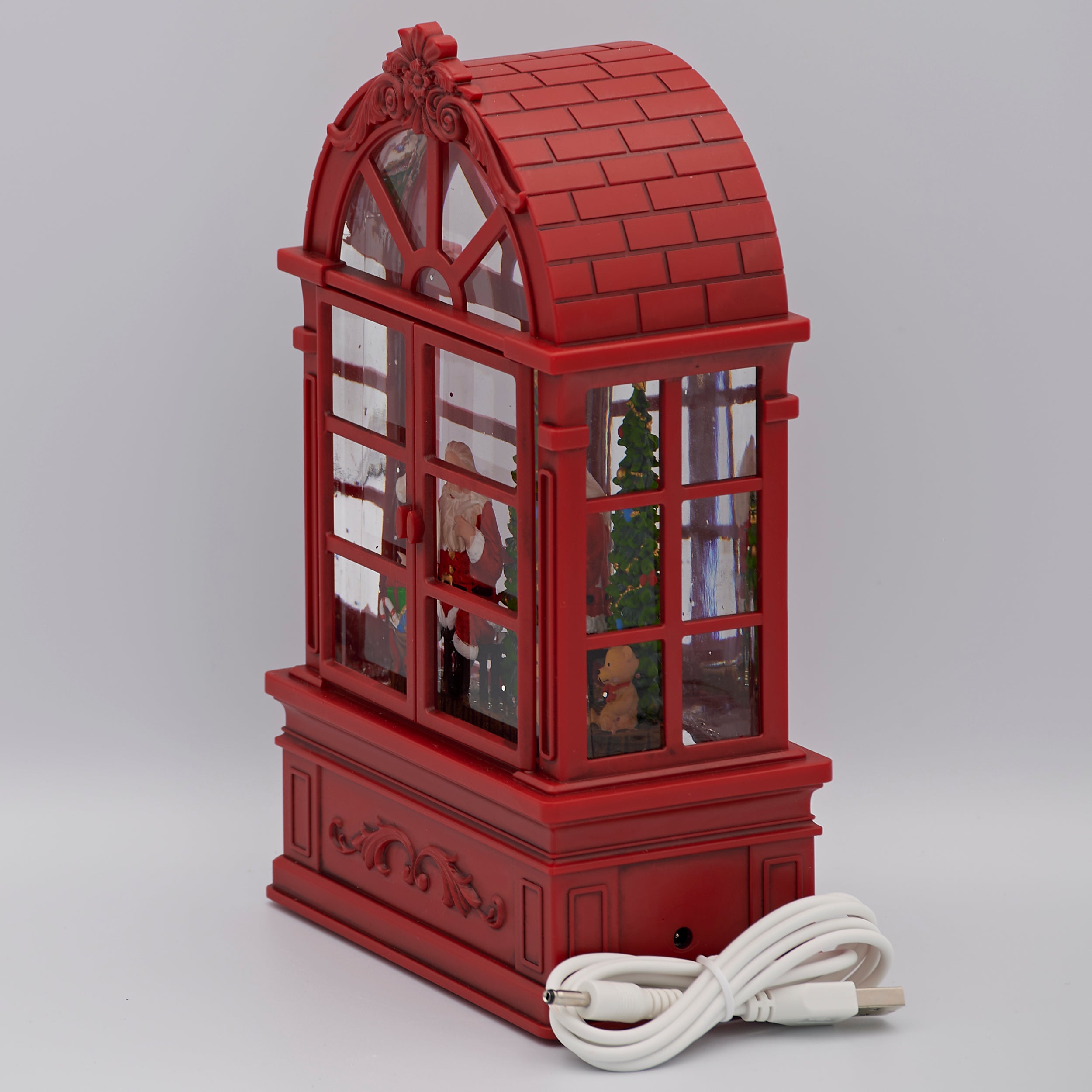 Confetti Lites Lighted Swirl Santa's Checking His List