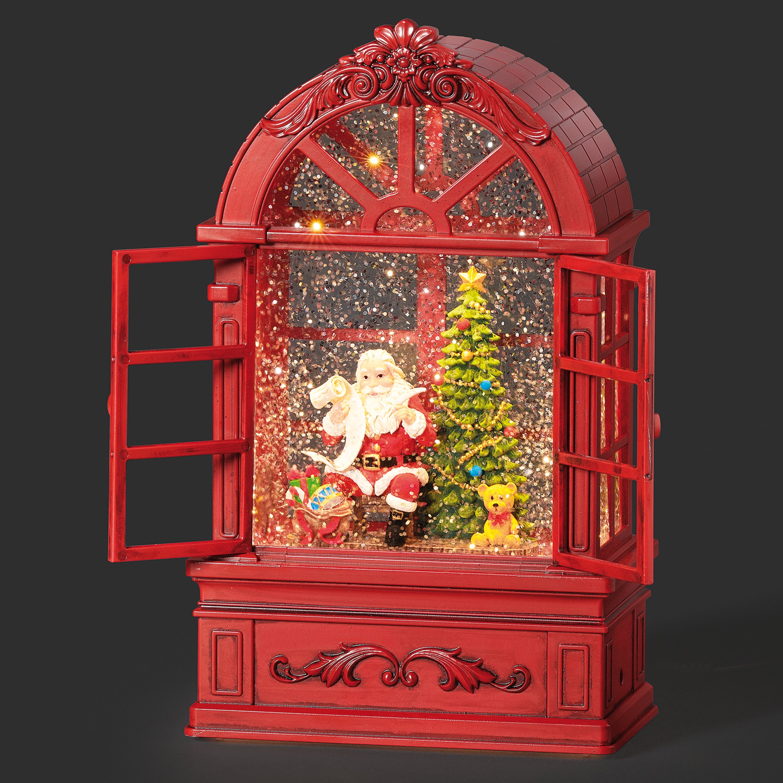 Confetti Lites Lighted Swirl Santa's Checking His List