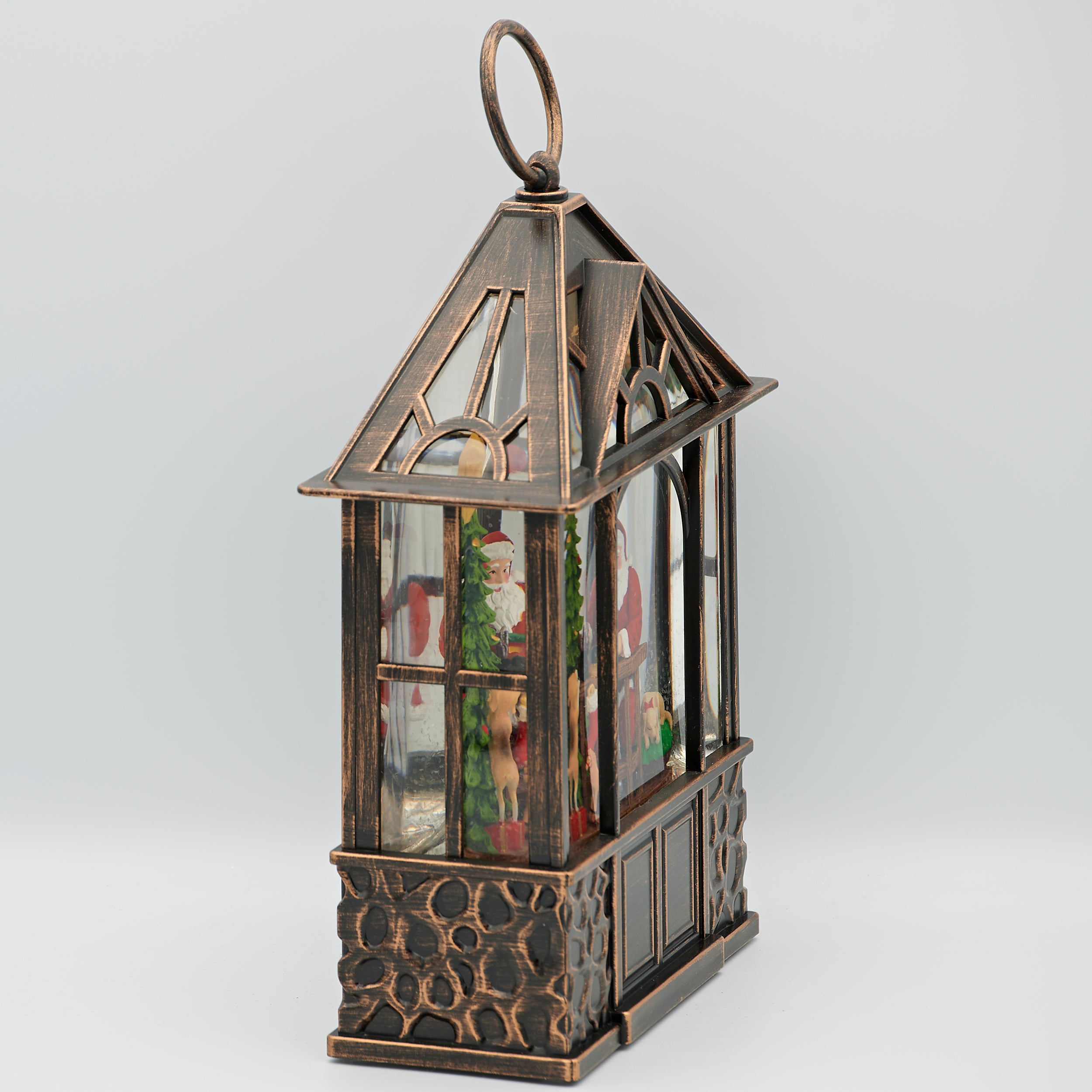 Confetti Lites Lighted Swirl Gazebo with Santa Painting Toy Train