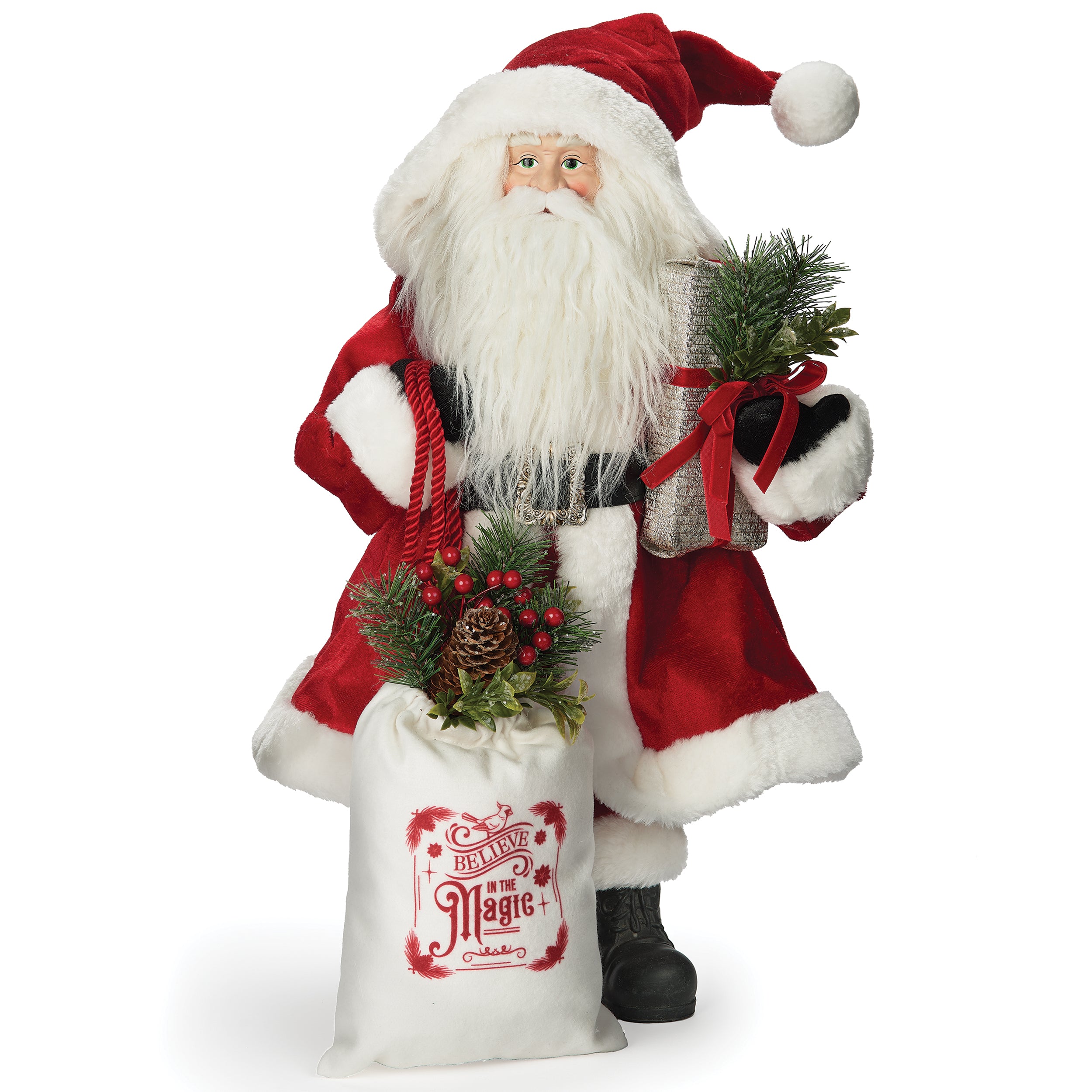 Red Santa Figure with Message Bag & Gifts