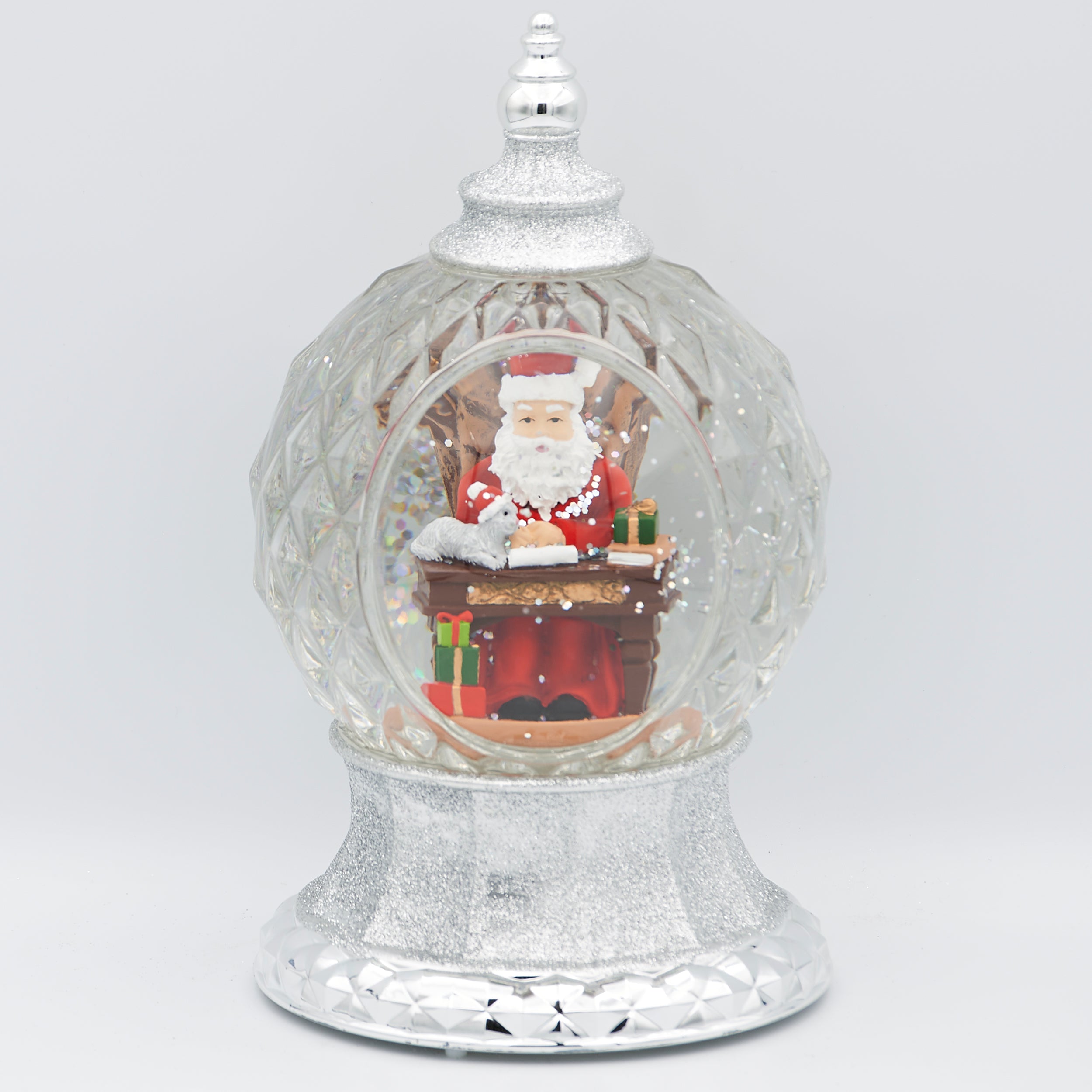 Confetti Lites Lighted Swirl Faceted Dome with Santa's List