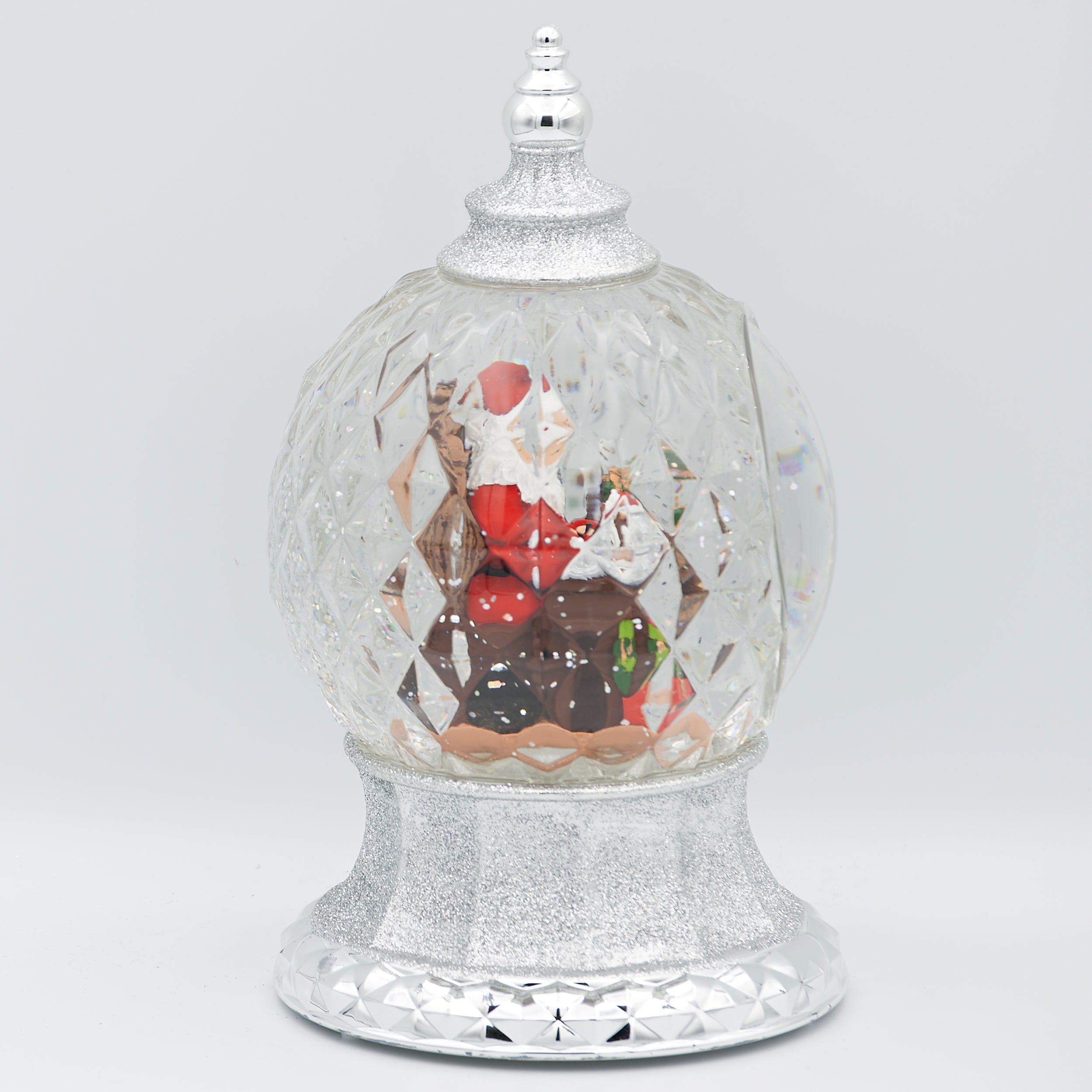 Confetti Lites Lighted Swirl Faceted Dome with Santa's List