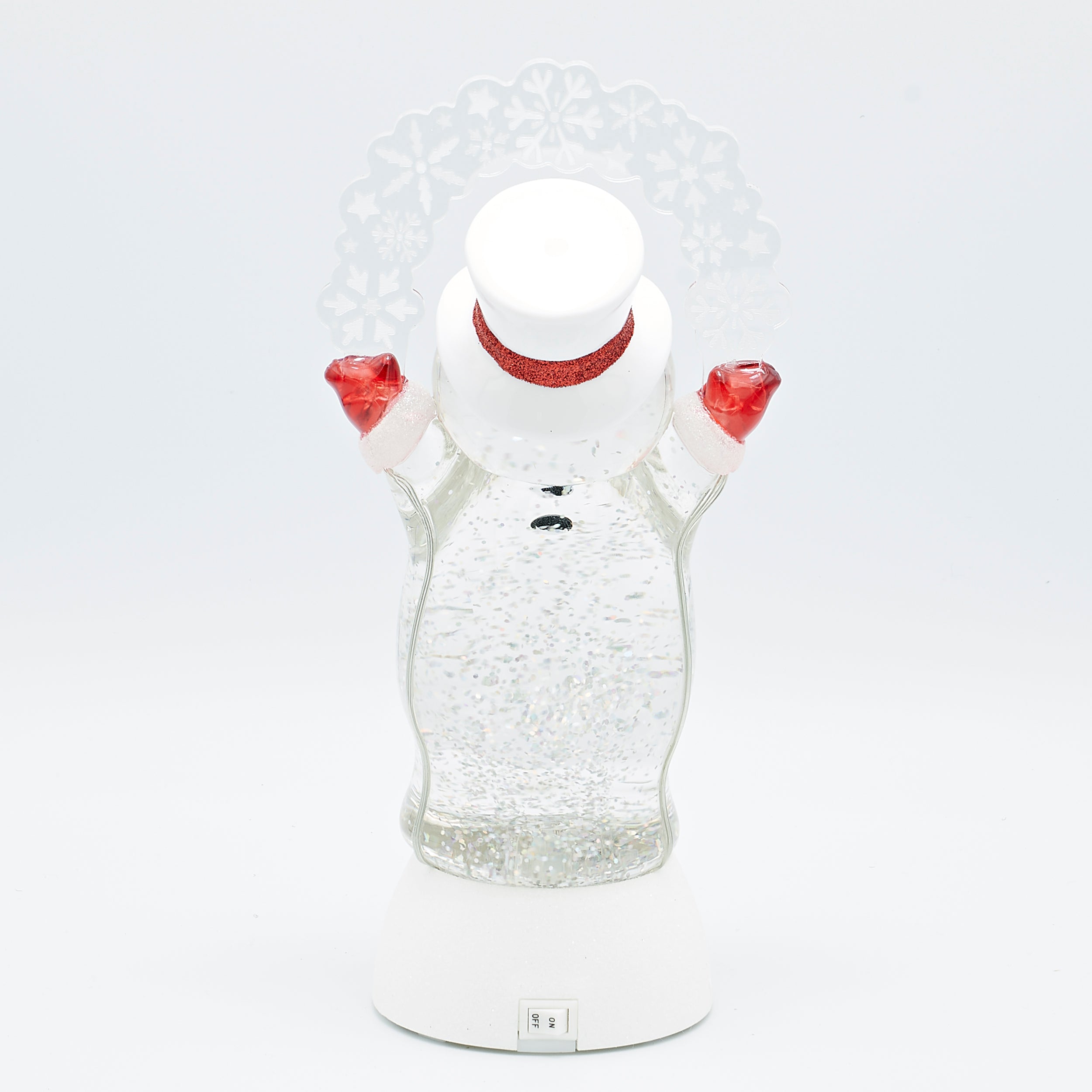 Confetti Lites Lighted Swirl Snowman with Blinking Snowflakes