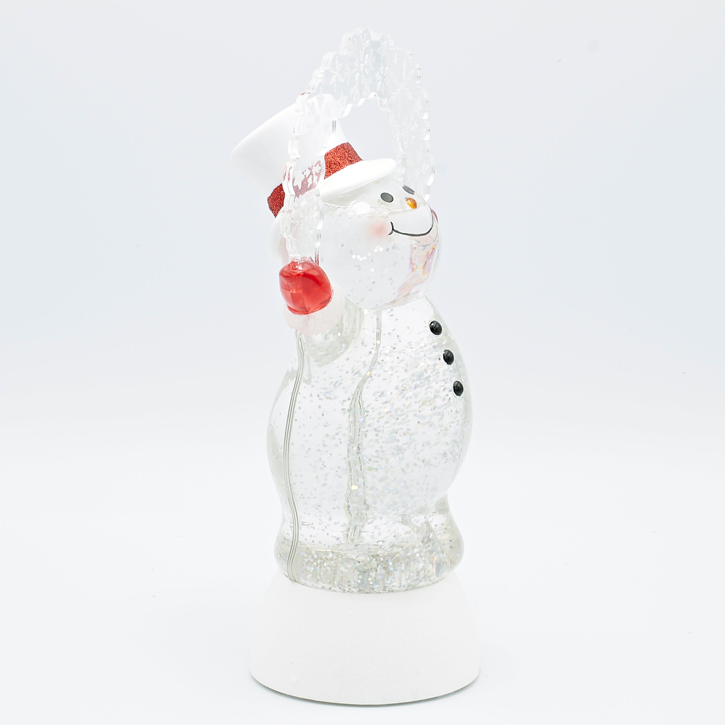 Confetti Lites Lighted Swirl Snowman with Blinking Snowflakes