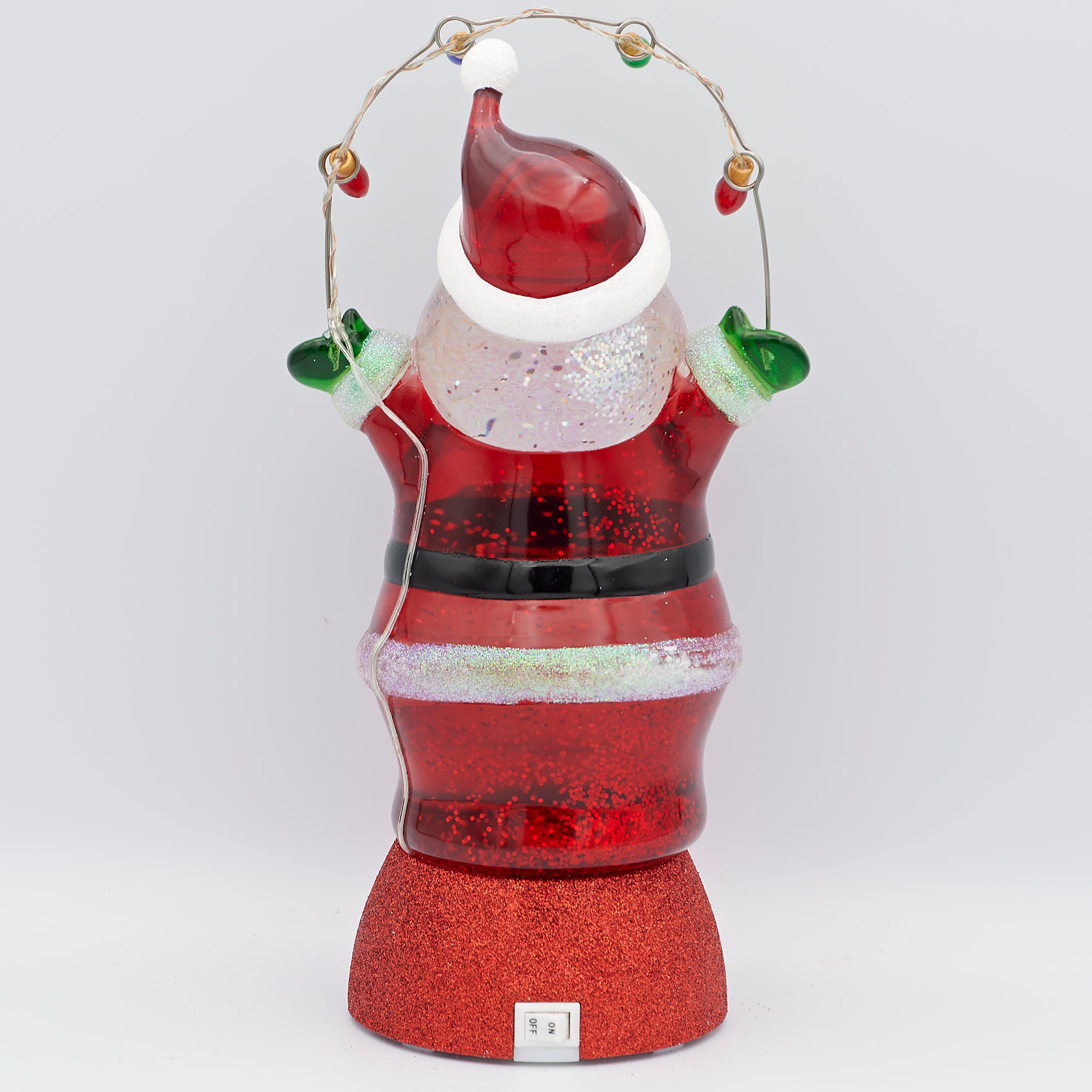 Confetti Lites Lighted Swirl Santa Holding String Lights