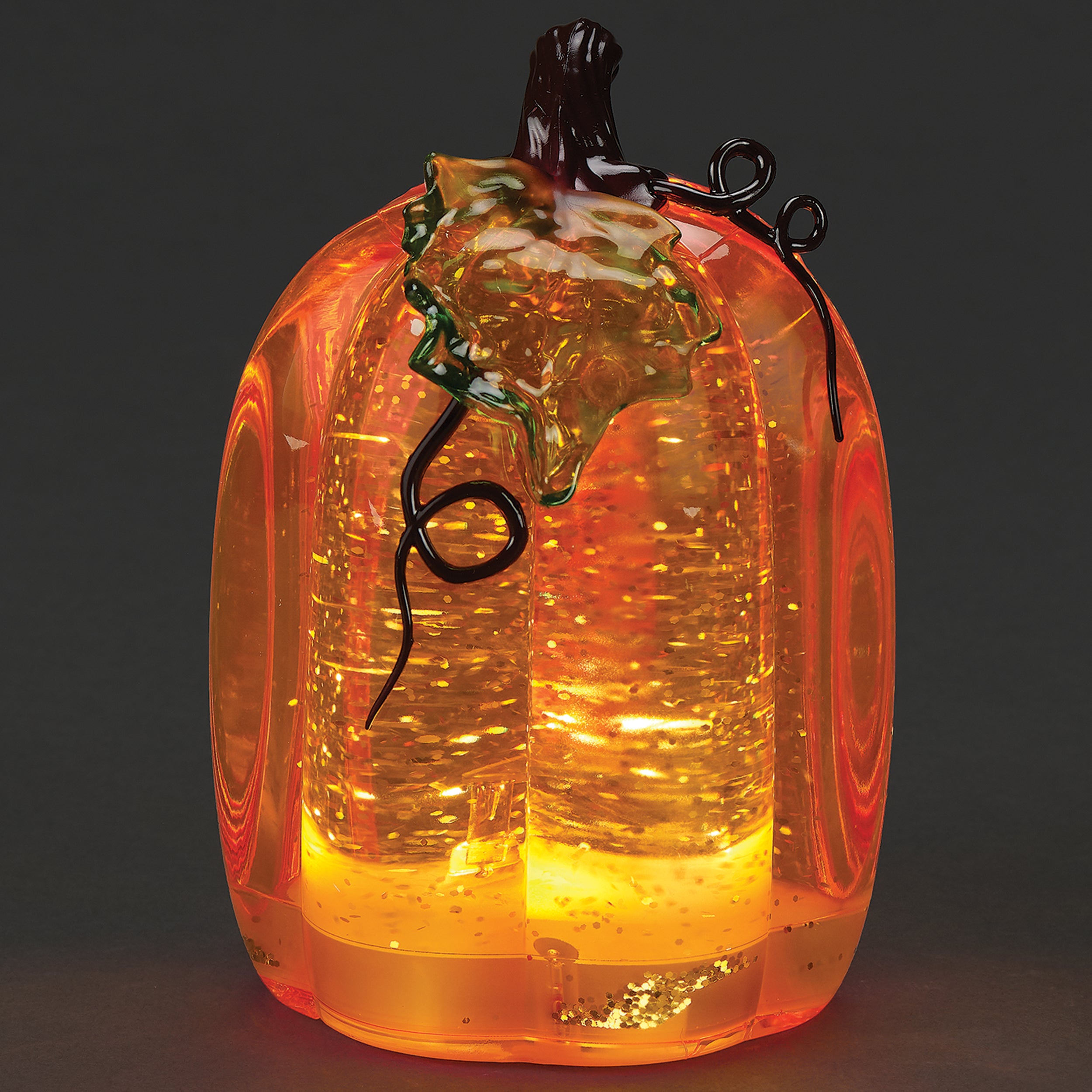 Lighted Swirl Pumpkin