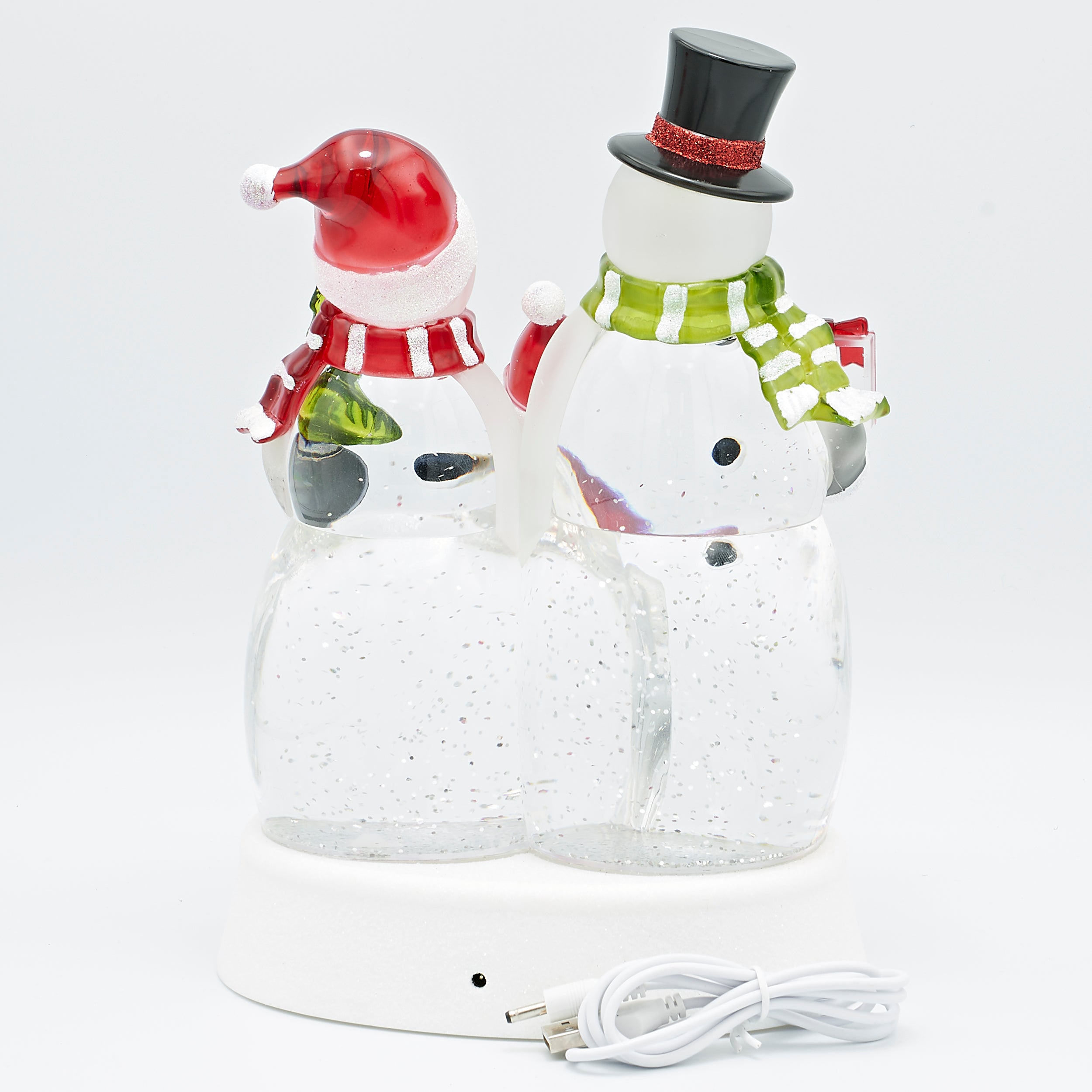 Confetti Lites Multi Colored Lighted Swirl Snowmen Family