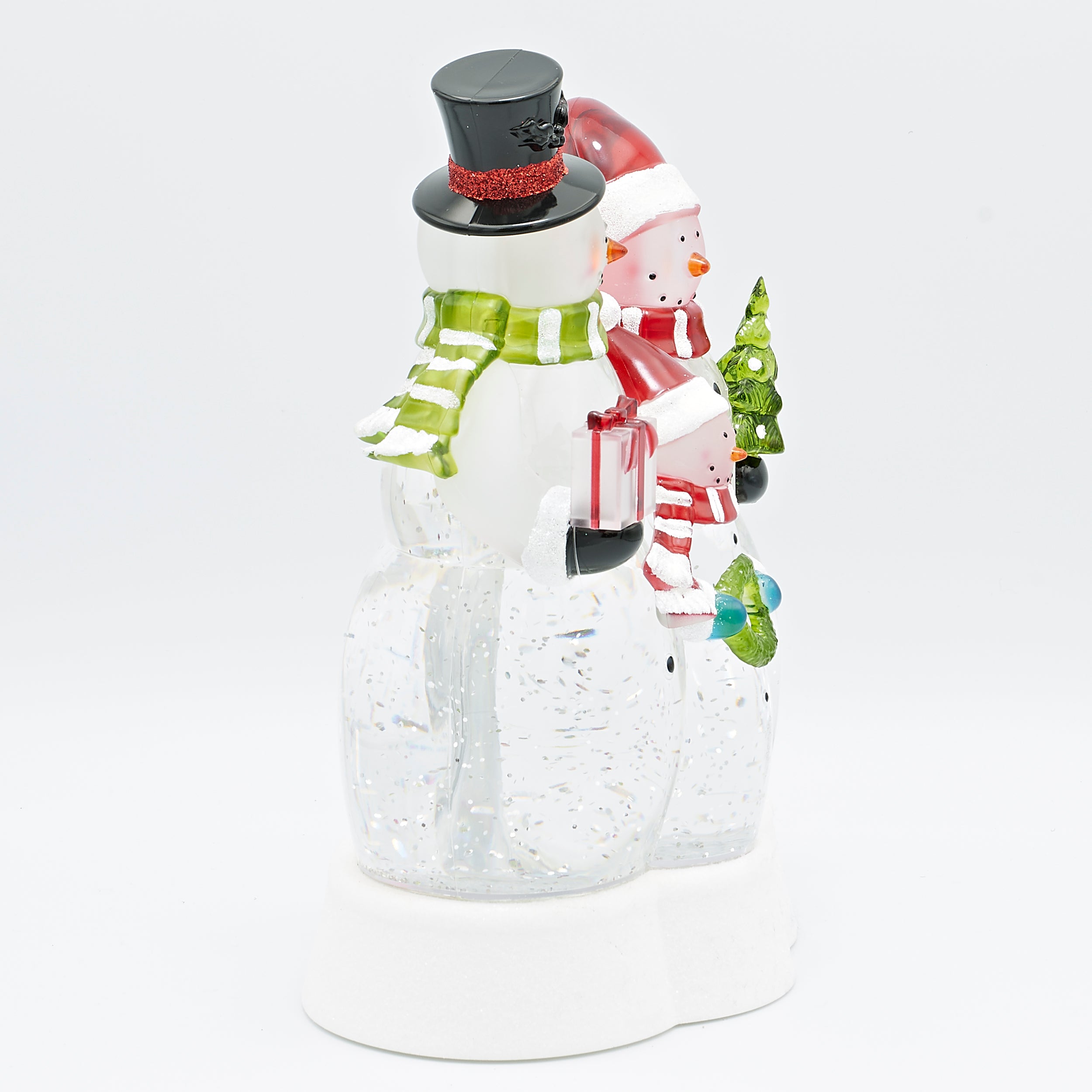 Confetti Lites Multi Colored Lighted Swirl Snowmen Family