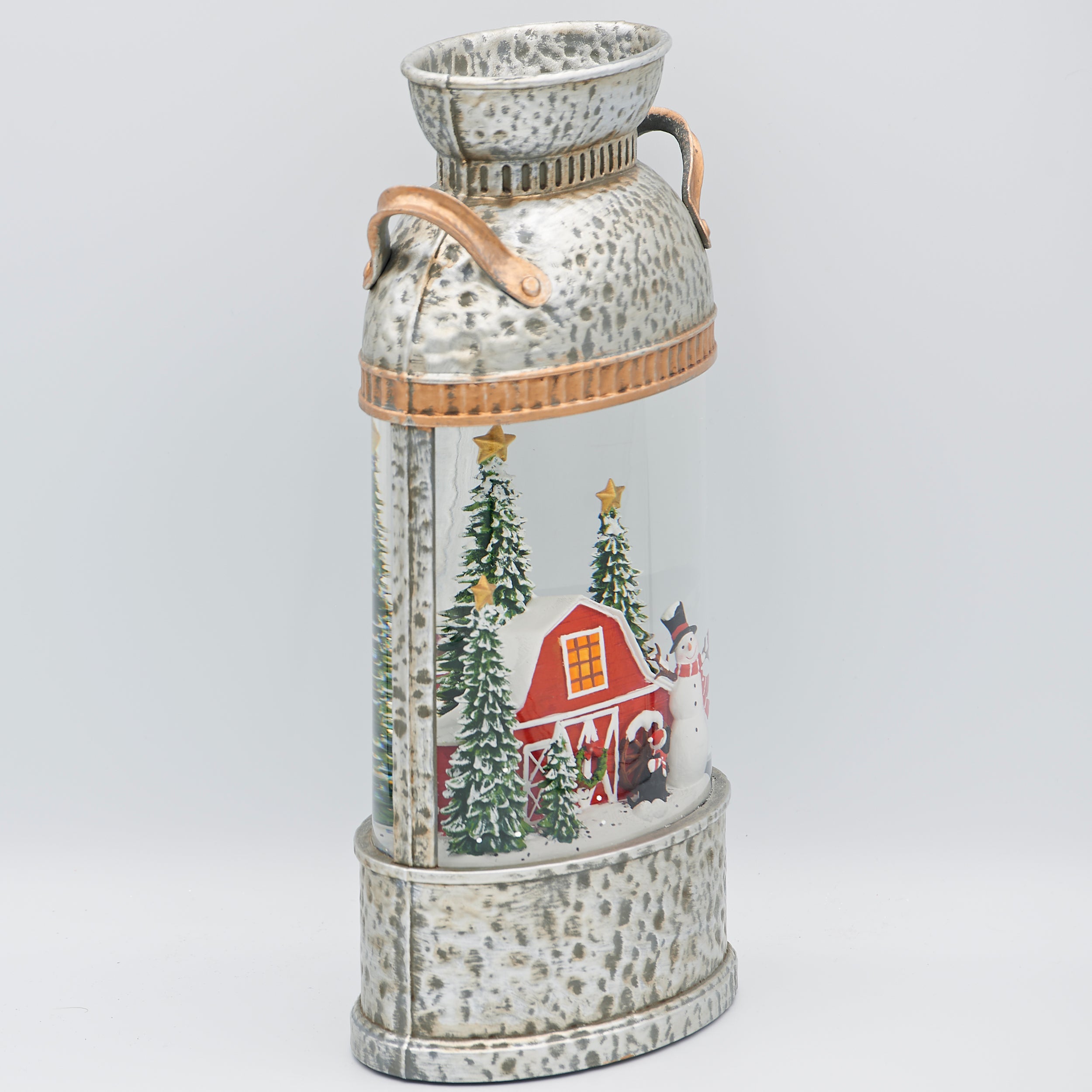 Confetti Lites Lighted Swirl Milk Can Farm Scene