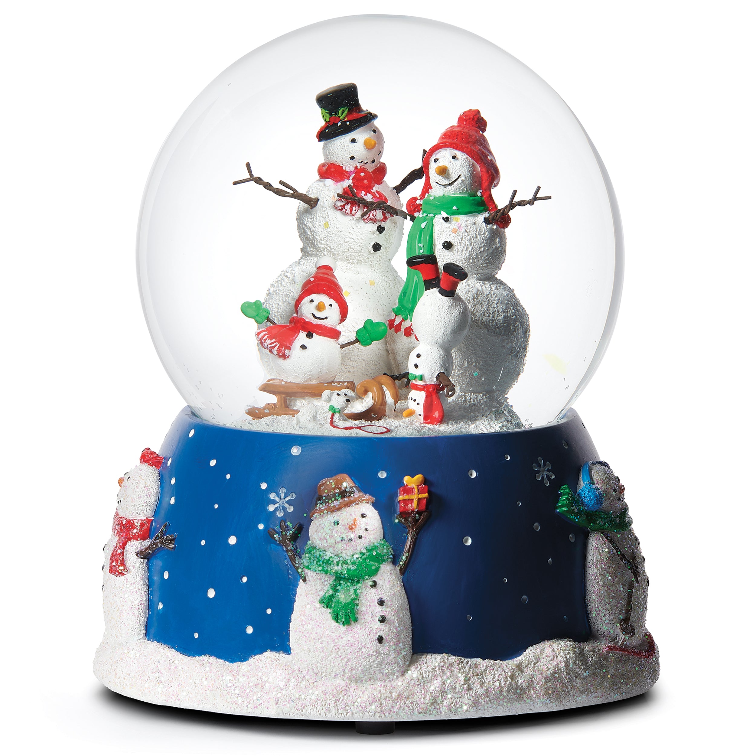 Glitterdome Musical Snowman Family – "Winter Wonderland" Tune
