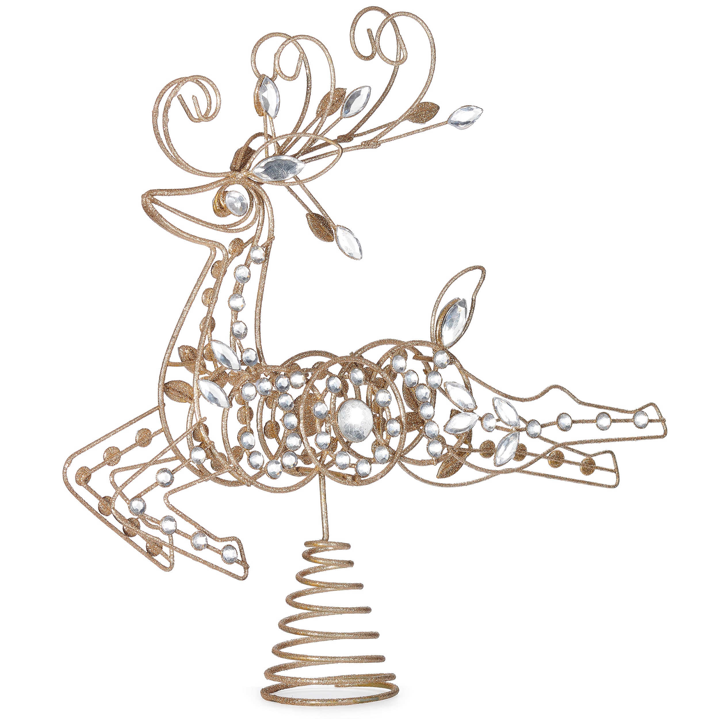 Crystal & Wire Reindeer Treetopper