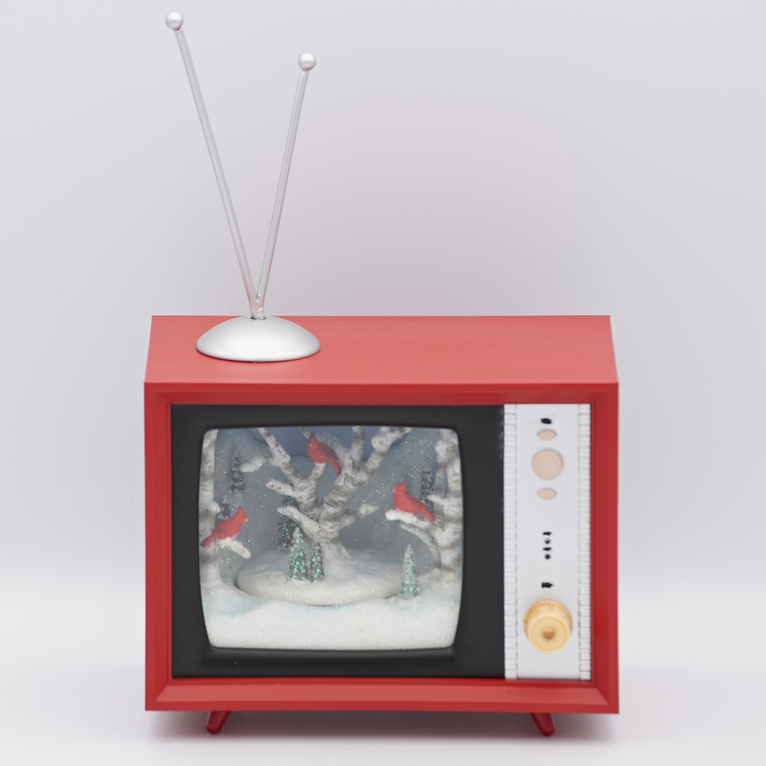 Amusements Lighted TV with Cardinals on Branches