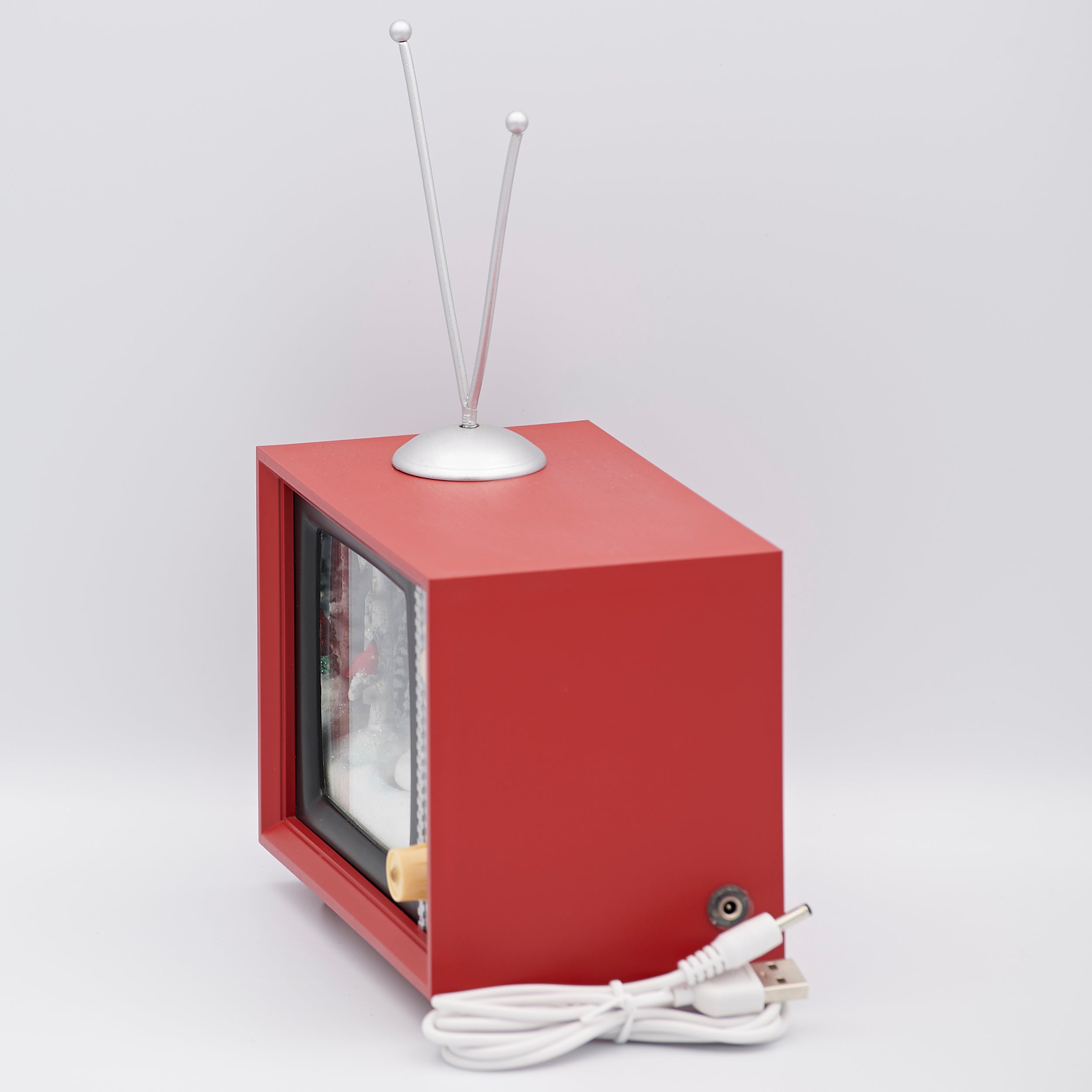 Amusements Lighted TV with Cardinals on Tree Branches